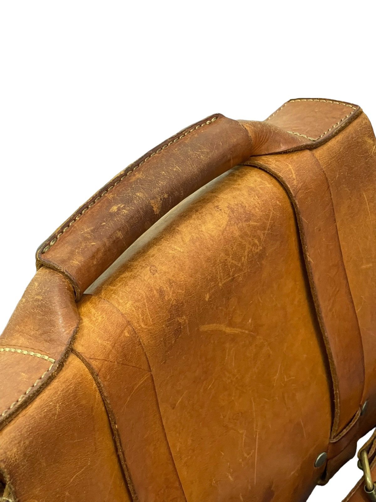 Genuine Leather Full Leather Patina Vtg Herz Japan Handmade Satchel Bag 1🟩 Size ONE SIZE - 19 Thumbnail