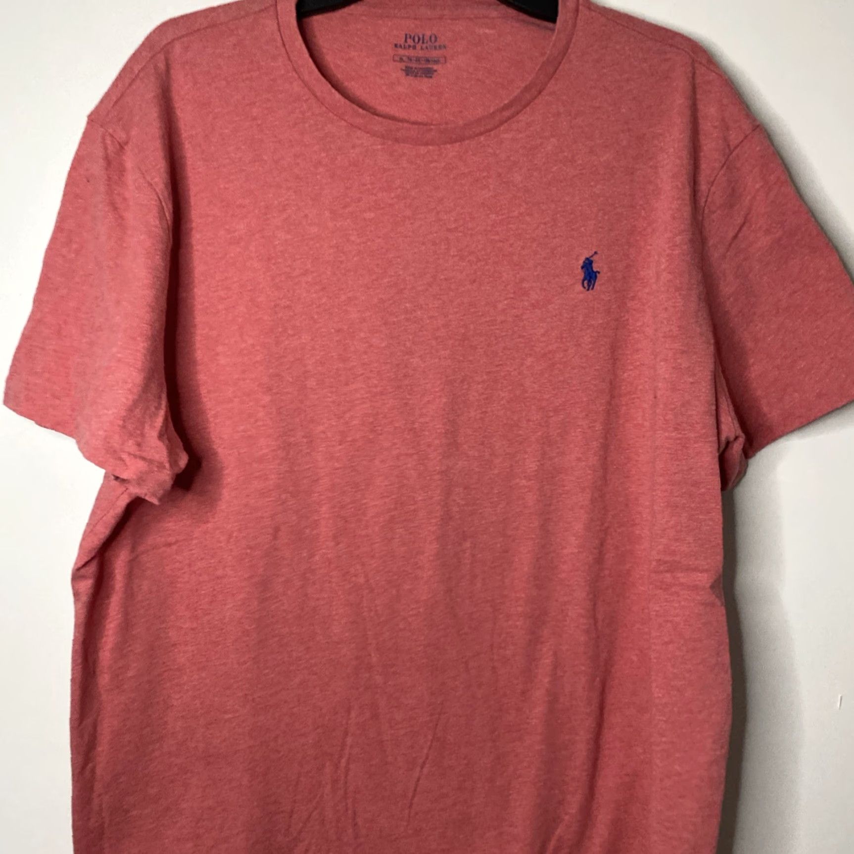 Ralph Lauren VINTAGE Polo Ralph Lauren Mens T Shirt Large Heathered Red Light Weight Stretch Size US L / EU 52-54 / 3 - 4 Thumbnail