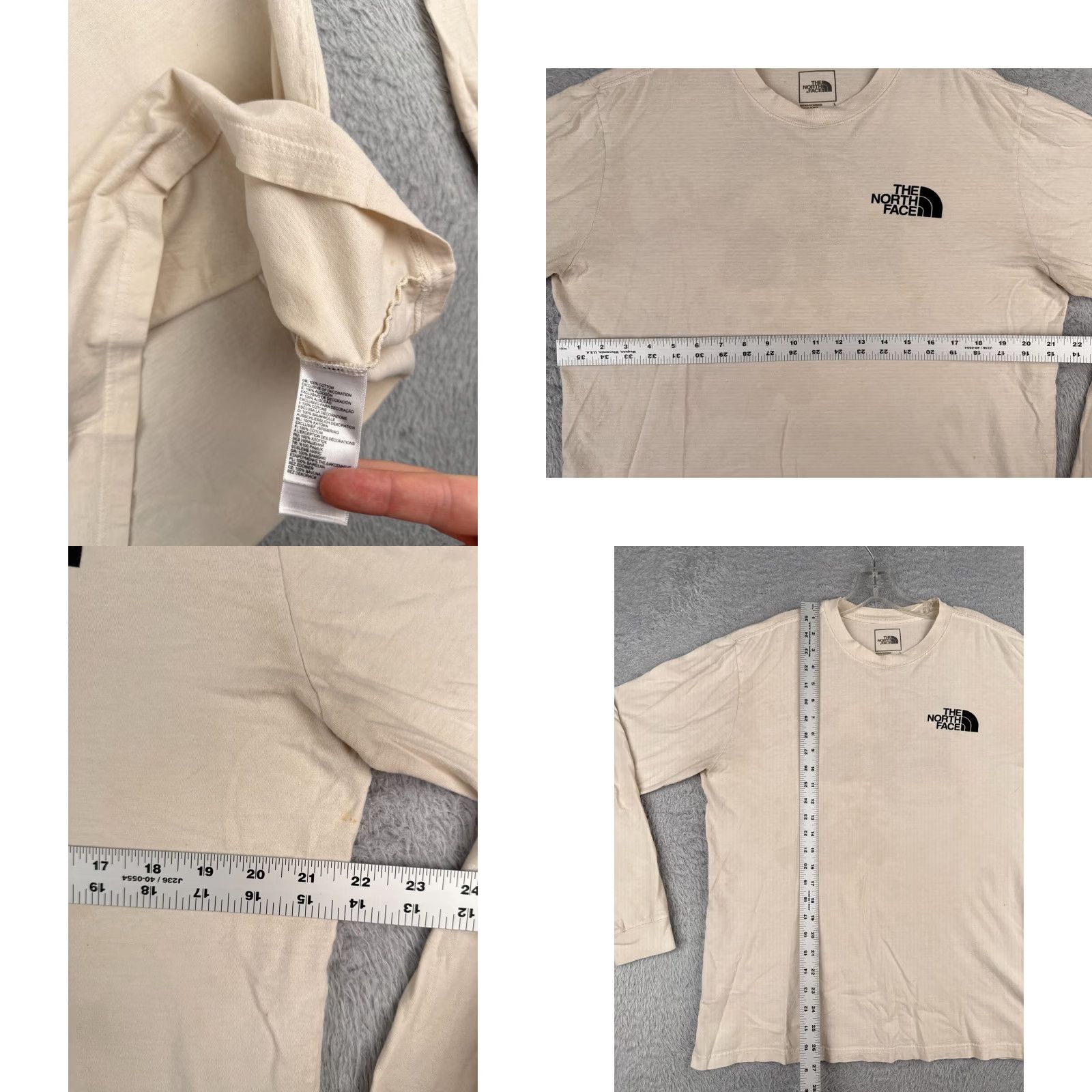 The North Face The North Face Shirt Men Large Ivory Logo Camo Long Sleeve Cotton Crew Neck T-Shirt Size US L / EU 52-54 / 3 - 8 Thumbnail