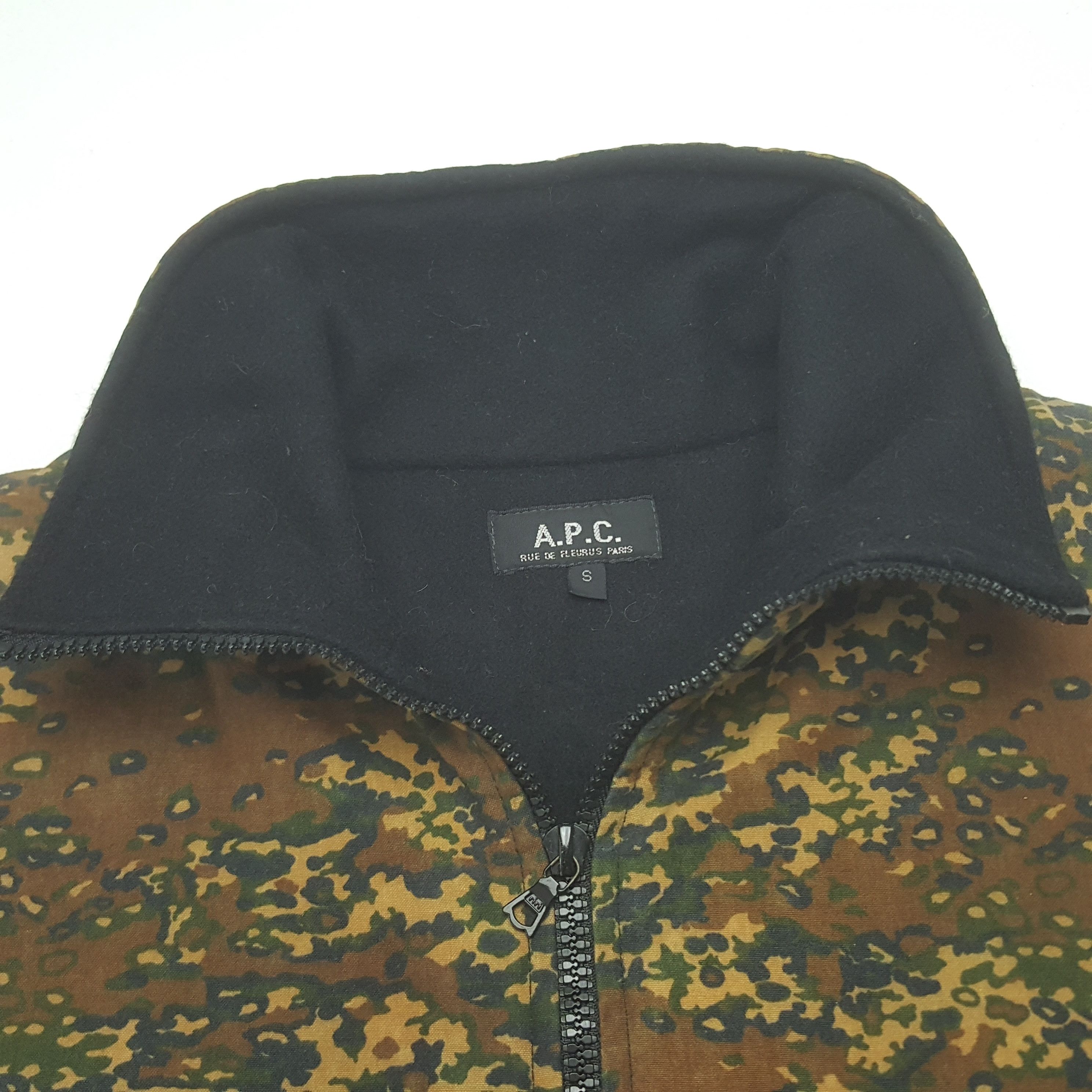 A.P.C. Vintage A.P.C. Designer Camo Half Zipper Sweatshirt C315N1 Size US S / EU 44-46 / 1 - 4 Thumbnail