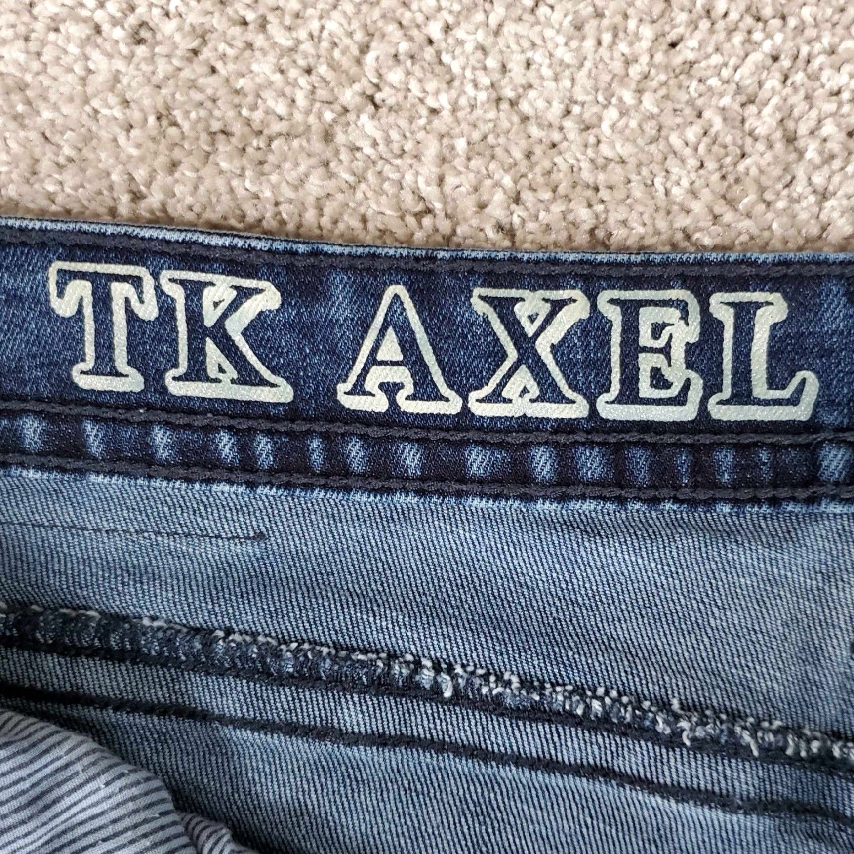 Denime VINTAGE Y2K TK Axel Jeans Blue 34x30 Mens Distressed Bootcut Slim Denim Rock Grunge Casual 5-Pocket Mens Size US 34 / EU 50 - 5 Thumbnail