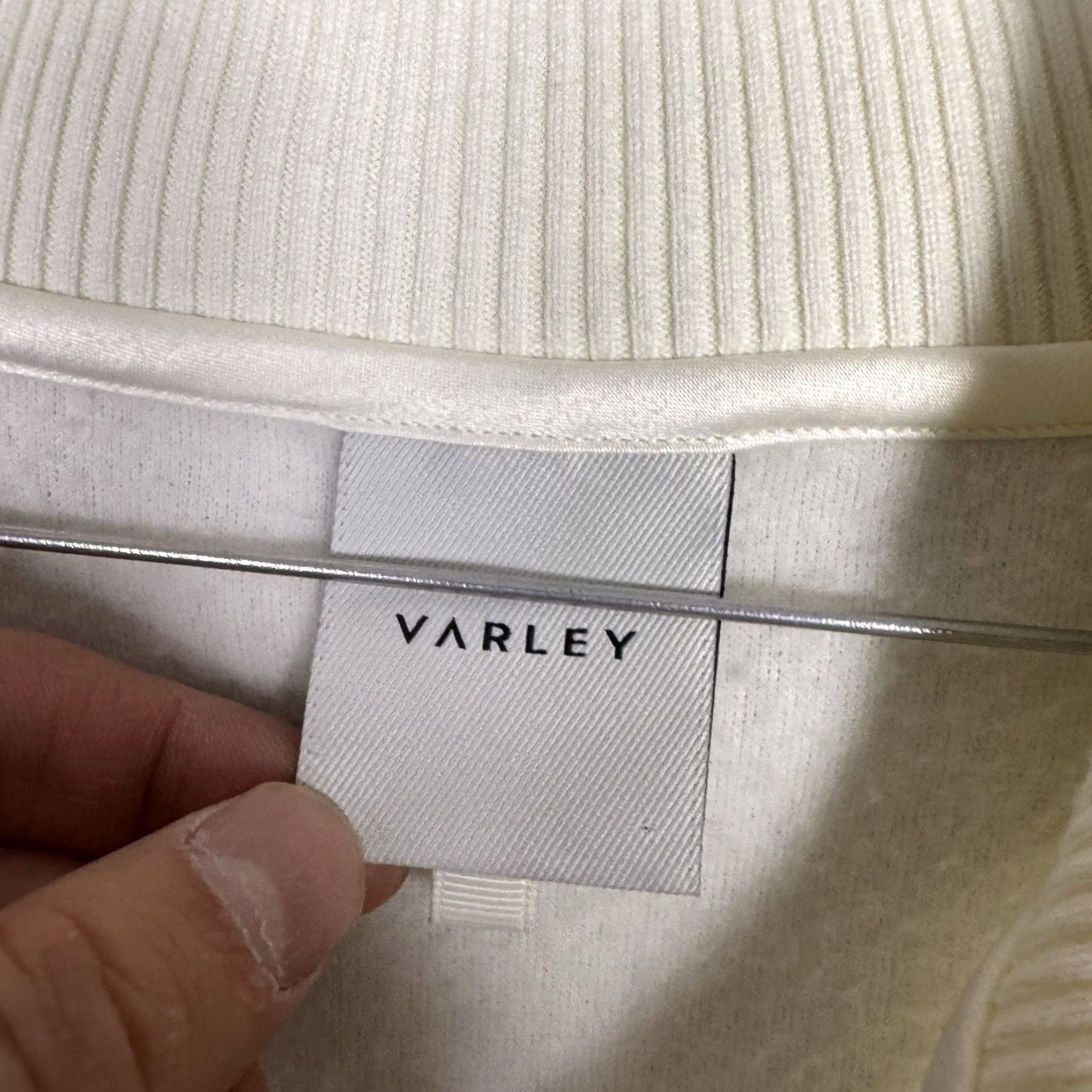 Varley Varley Roselle Sweatshirt Women L Sweater Fleece Half Zip Mock Pullover Egret Size L / US 10 / IT 46 - 6 Thumbnail