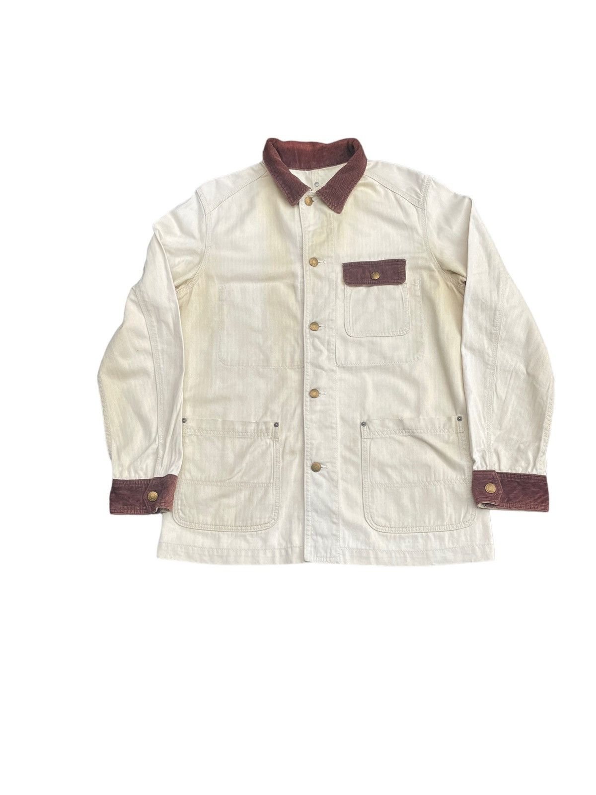 Japanese Brand Takeo Kikuchi Herringbone Twill Chore Jacket Size US M / EU 48-50 / 2 - 1 Thumbnail
