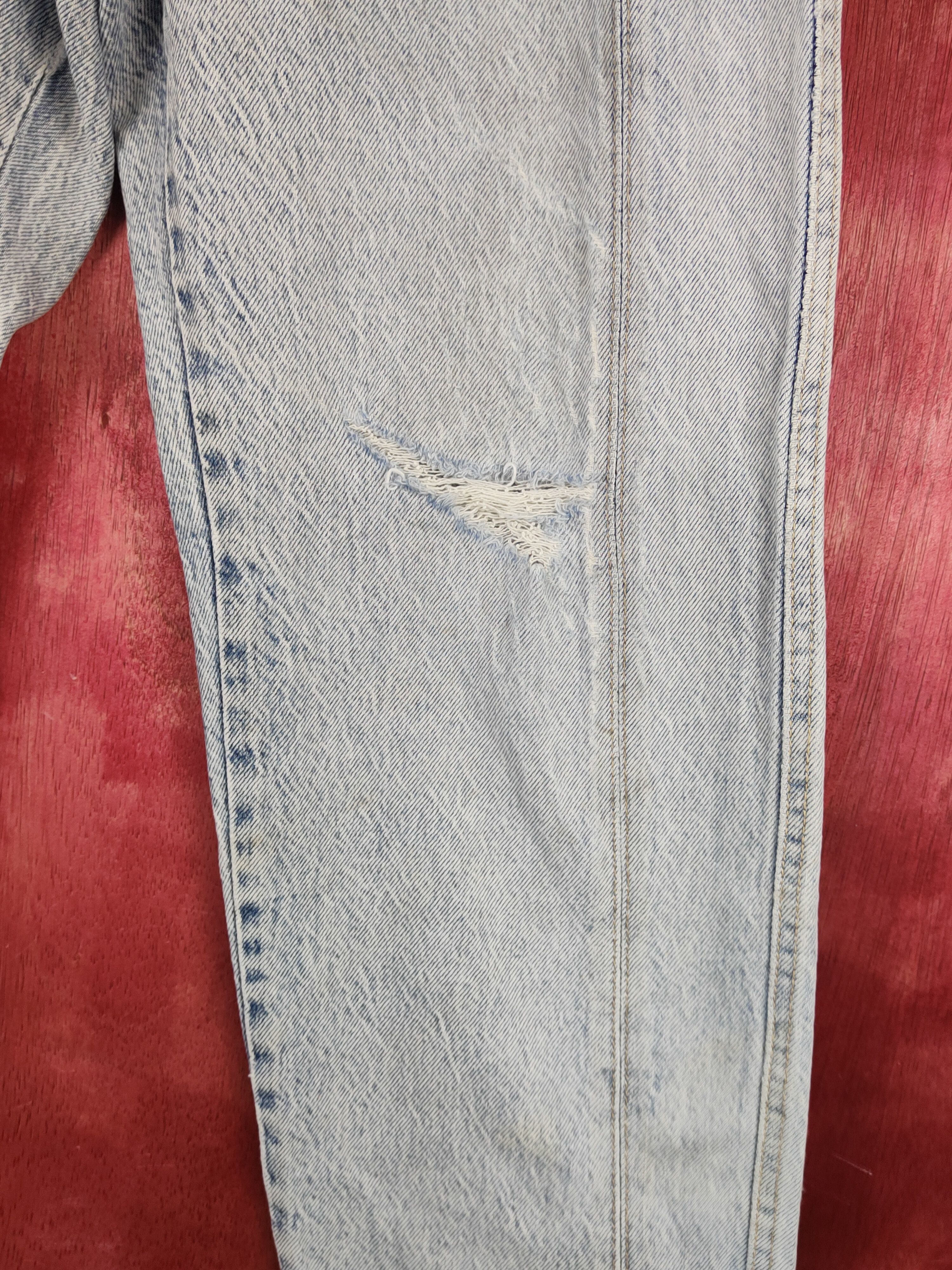Vintage Wrangler Blue Faded Distressed Ripped Jeans #S1664 Size US 30 / EU 46 - 6 Thumbnail