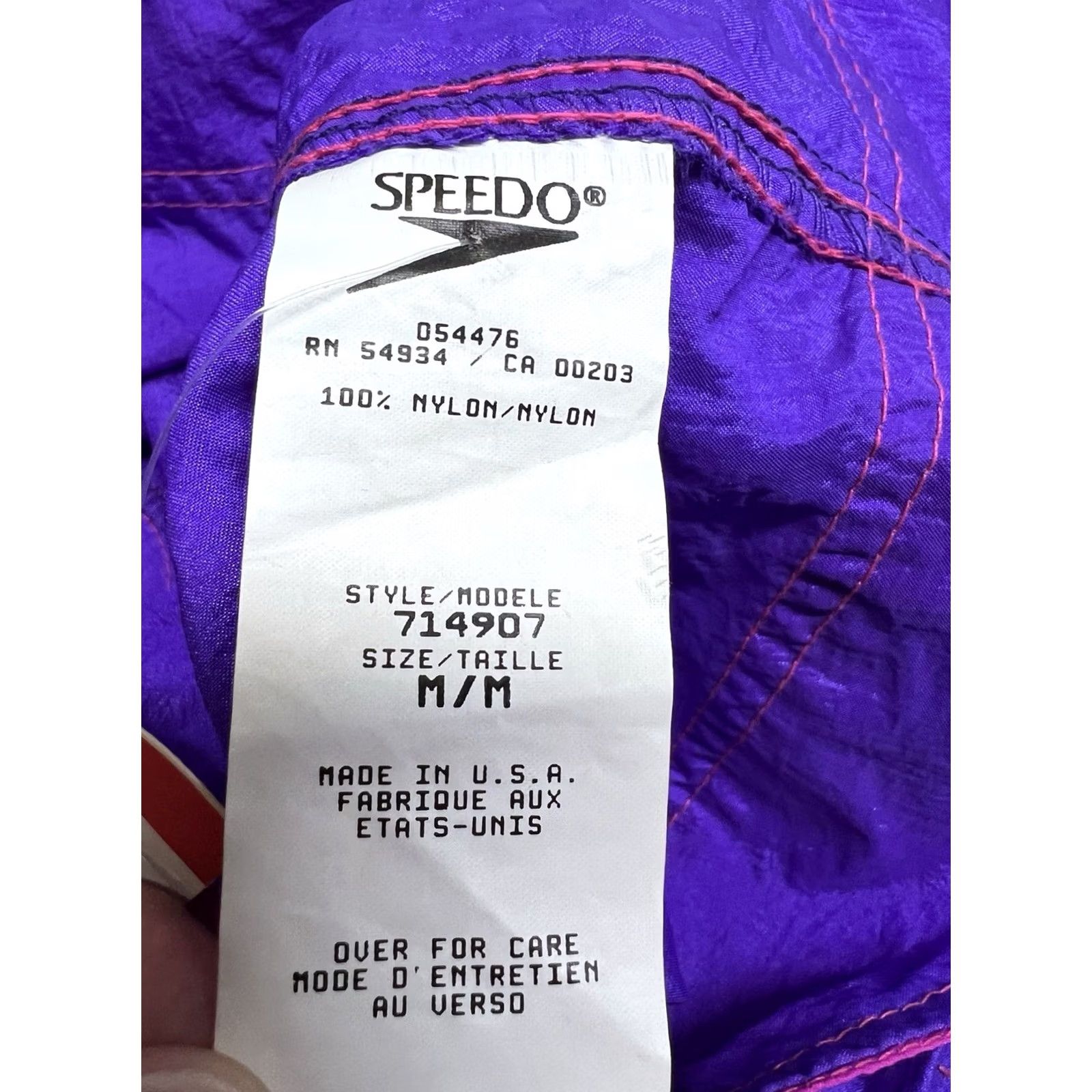 Speedo VINTAGE Speedo Spellout Swim Shorts Women M Purple Nylon Made USA Board Shorts NWT 80s 90s Women Mens? Size 32" / US 10 / IT 46 - 2 Thumbnail