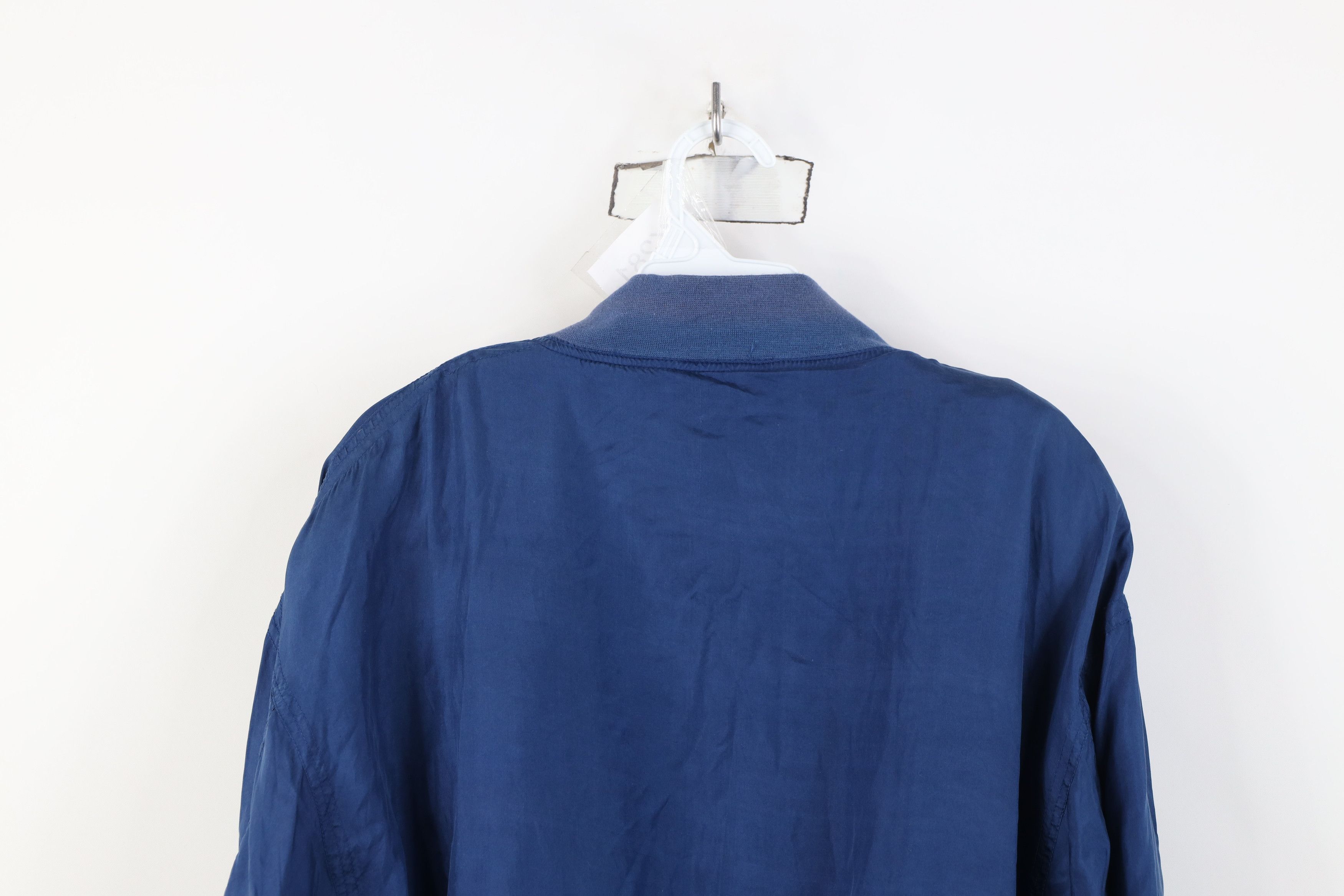 Vintage Vintage 90s Streetwear Full Zip Silk Bomber Jacket Blue Size US L / EU 52-54 / 3 - 13 Thumbnail