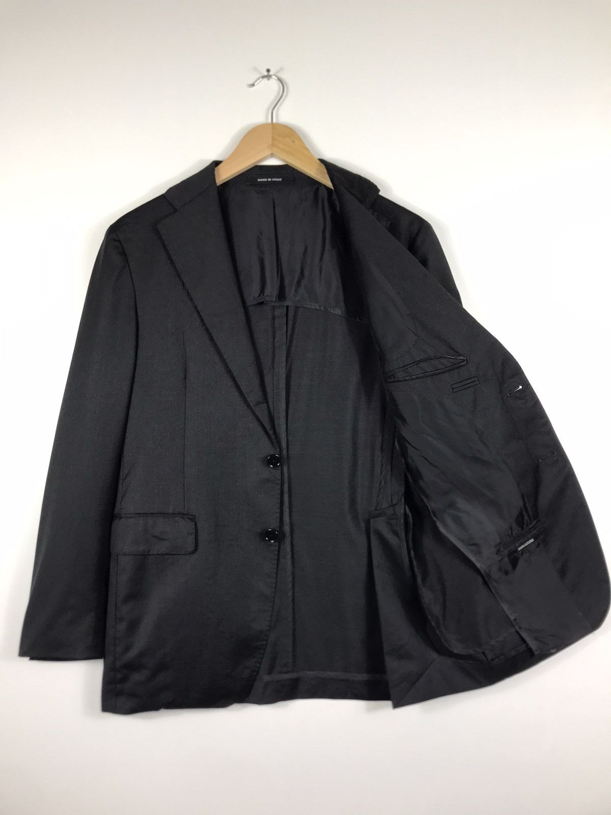 Designer × Tagliatore ⚡️Luxury Tagliatore Black Single Breast Size 46R - 7 Thumbnail