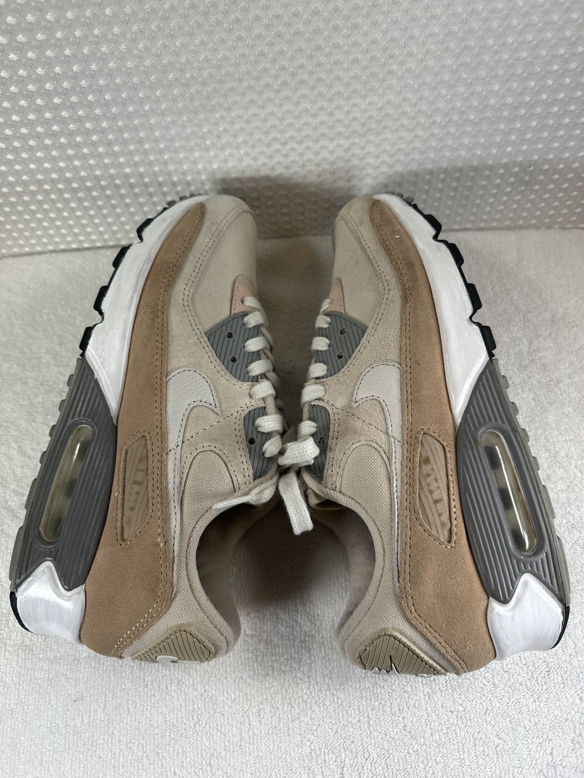 Nike NIKE AIR MAX 90 PREMIUM HEMP-SUMMIT WHITE-SANDDRIFT SHOES Size US 7.5 / EU 40-41 - 6 Thumbnail