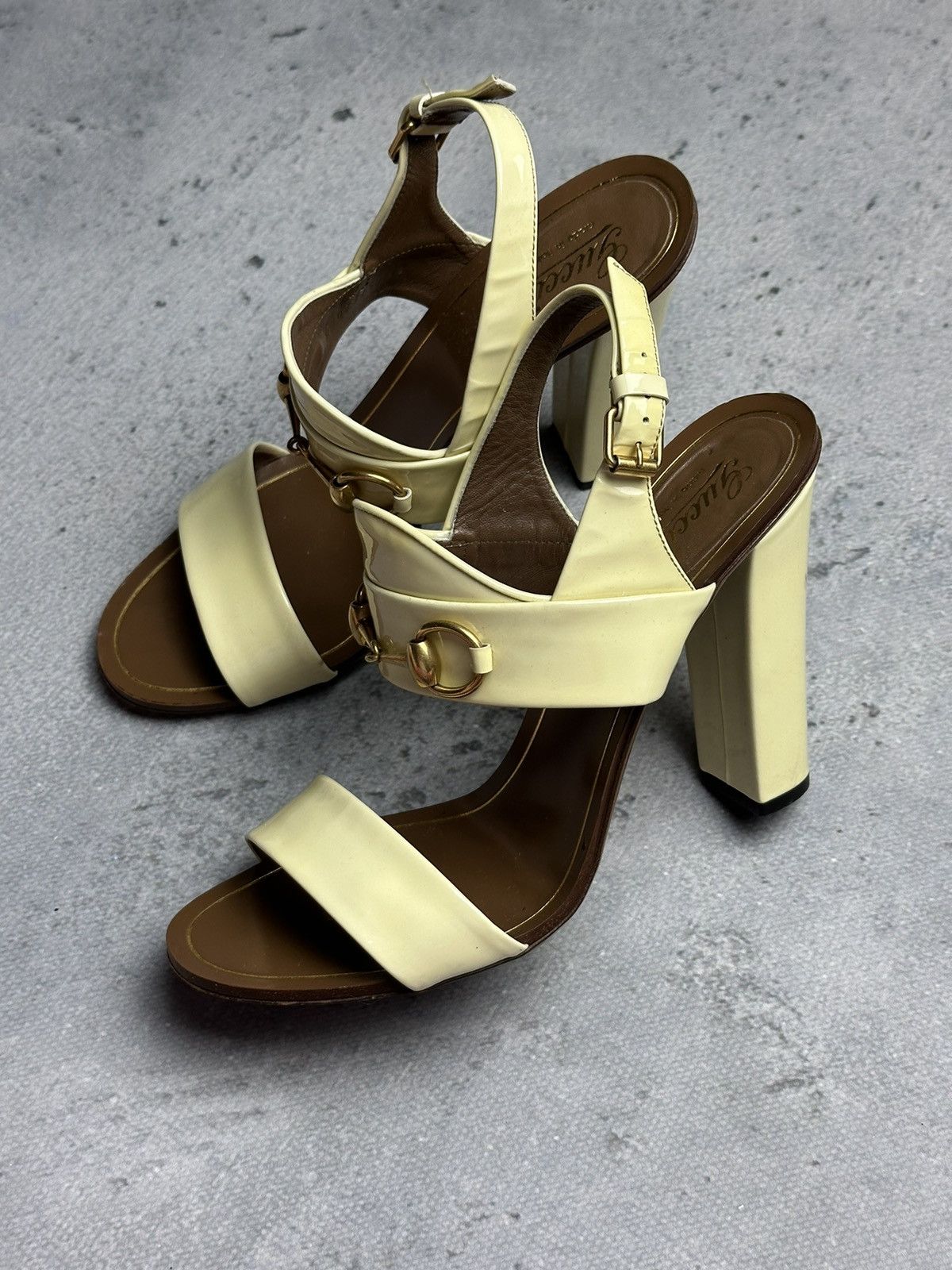 Gucci Gucci Leather Alyssa Horsebit Ankle Strap Sandals y2k Rare Size US 9 / IT 39 - 15 Thumbnail
