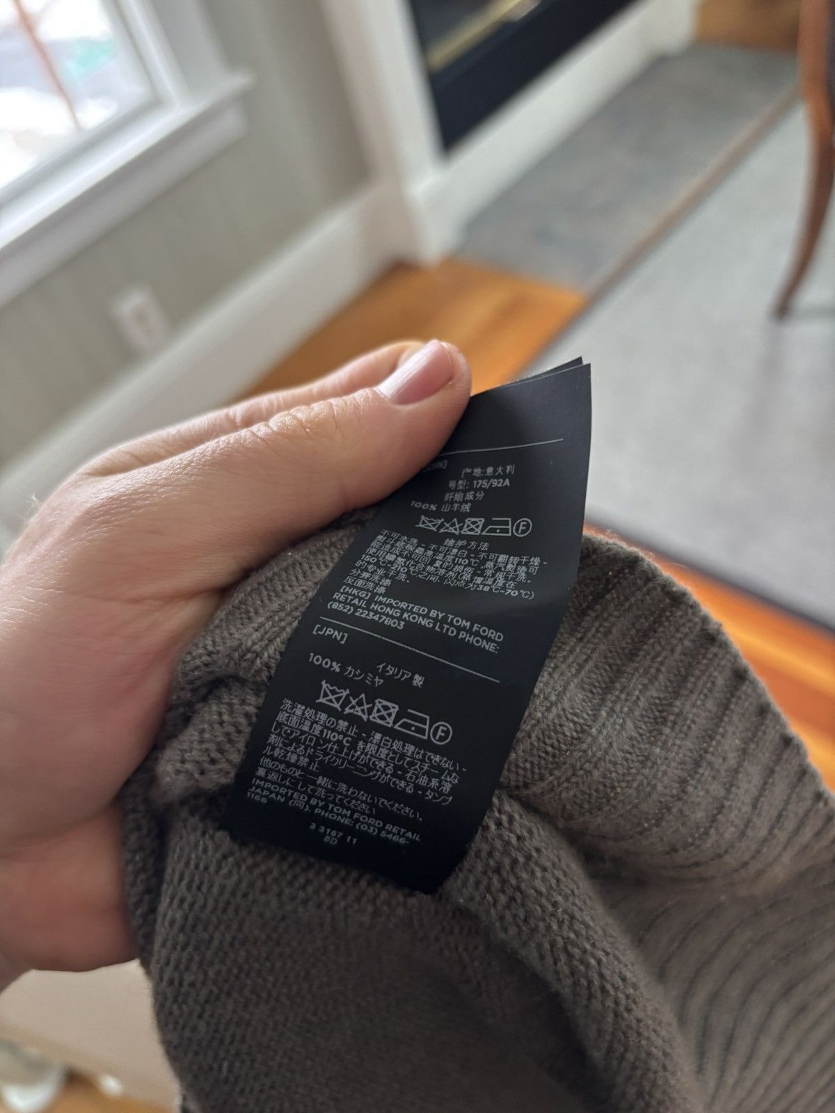 Tom Ford Taupe 100% Cashmere Hoodie Size 48 Size US M / EU 48-50 / 2 - 6 Thumbnail