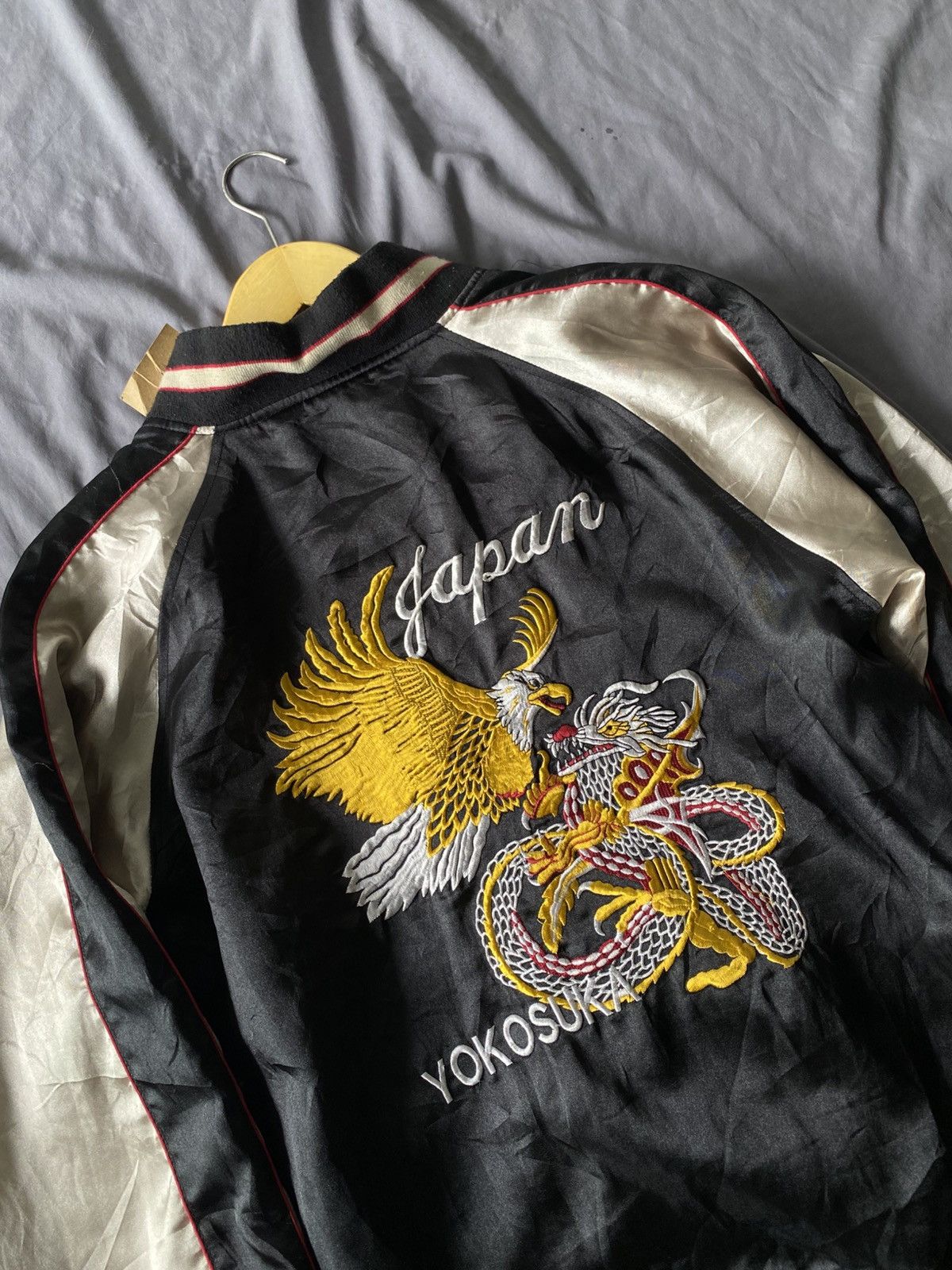 Japanese Brand Vintage Japanese Traditional Sukajan Jacket Japan Yokosuka Size US XL / EU 56 / 4 - 2 Thumbnail