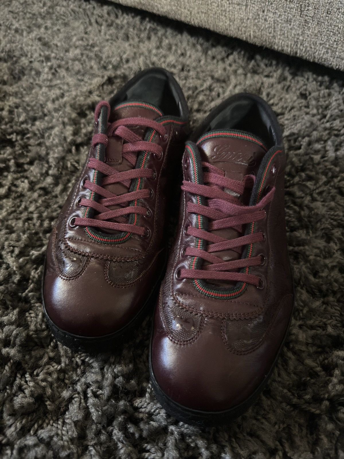 Gucci Gucci low burgundy Trainers Size US 9.5 / EU 42-43 - 1 Thumbnail