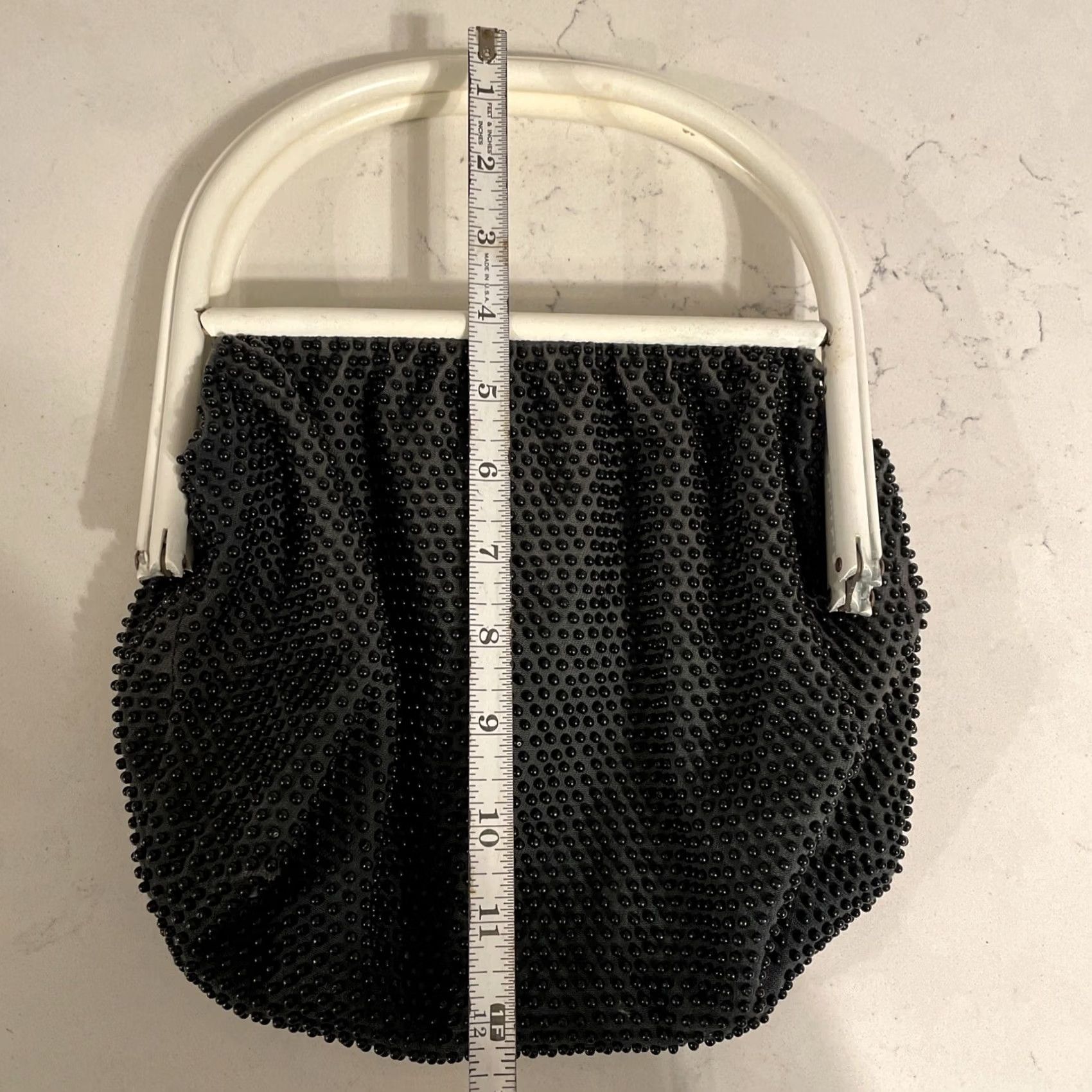 Vintage VINTAGE Purse Beaded Reversible White Black 1950s 60s Women Eveningwear Size ONE SIZE - 5 Thumbnail