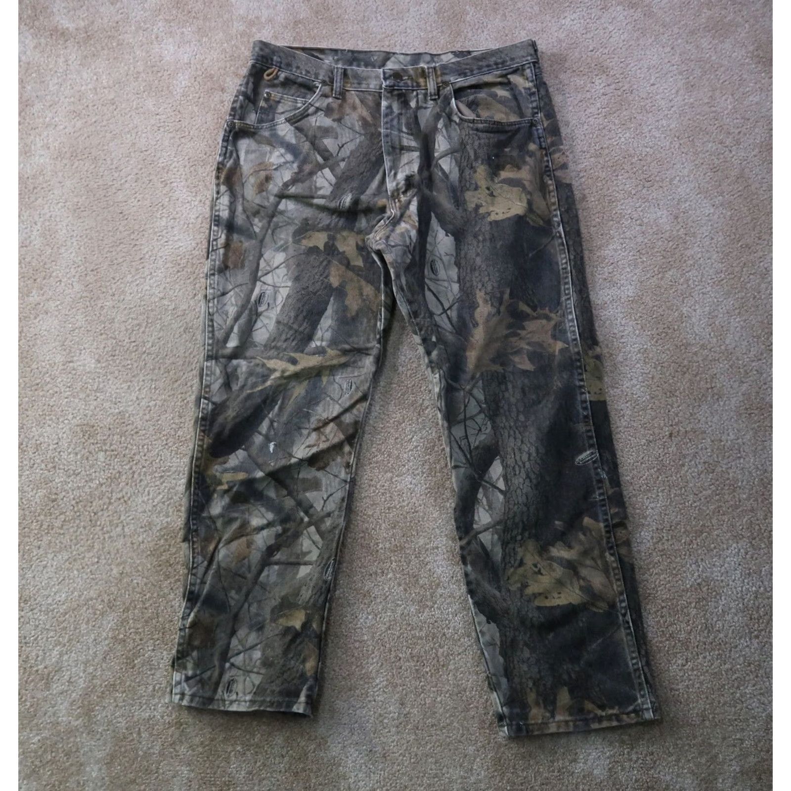 Wrangler VINTAGE Wrangler Jeans ProGear Real Tree Hardwoods Camo Men's 34x29 Jeans Size US 34 / EU 50 - 2 Thumbnail
