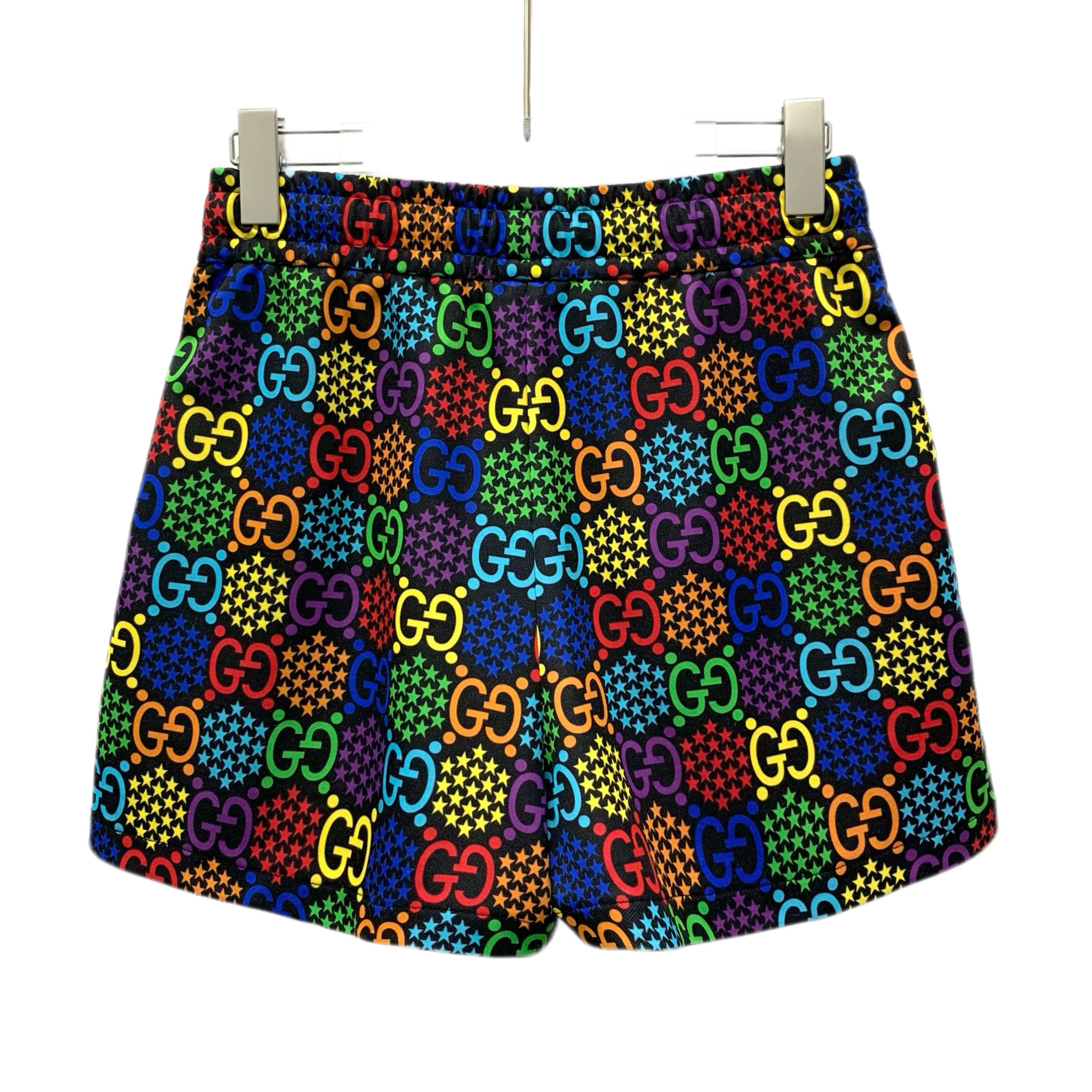 Gucci Gucci Cotton Rainbow Logo Print Shorts – Multicolor (Size S) Size 26" / US 2 / IT 38 - 6 Thumbnail