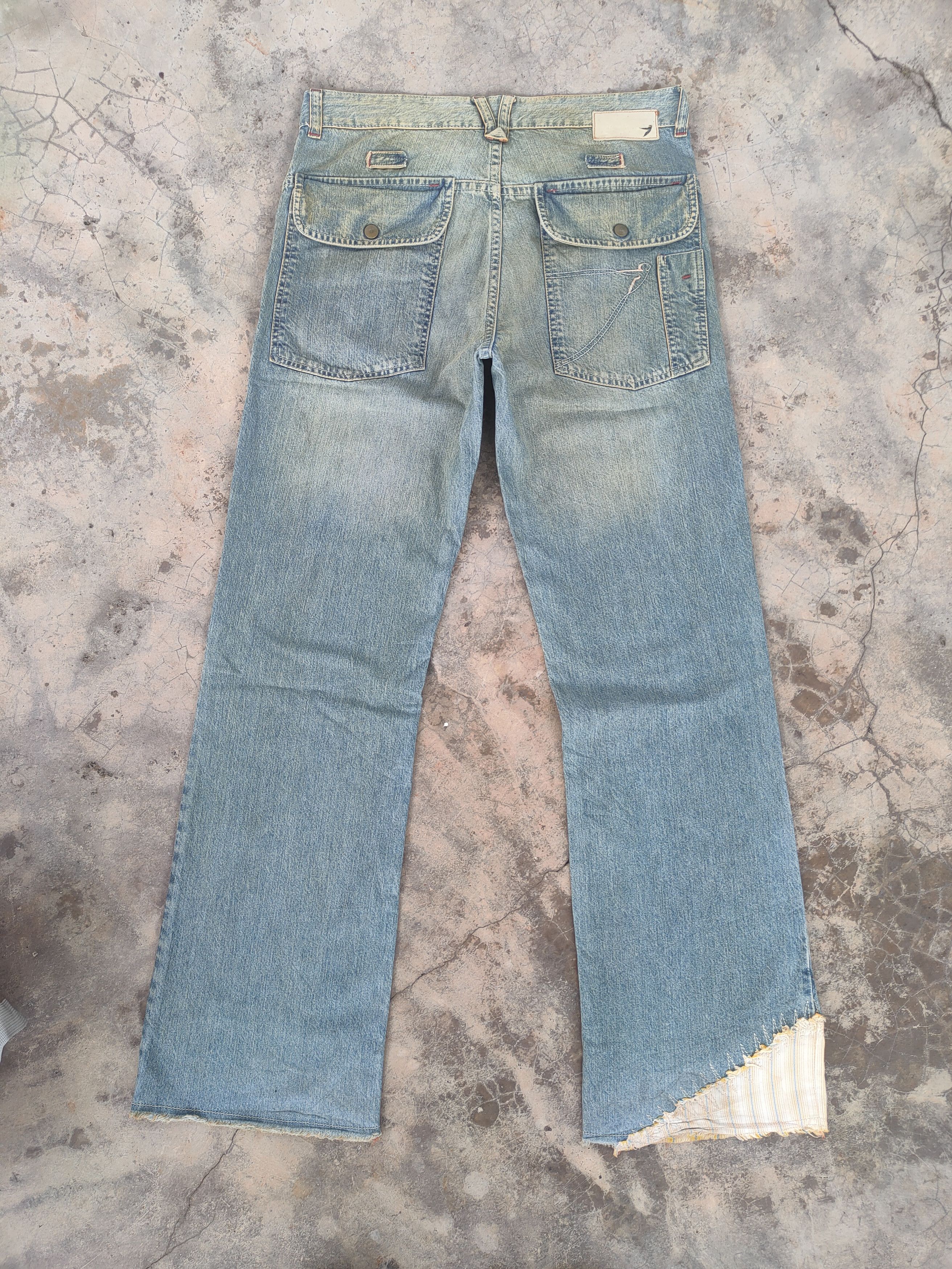 Japanese Brand Vtg japanese flare button fly faded denim jeans pants Size US 32 / EU 48 - 10 Thumbnail