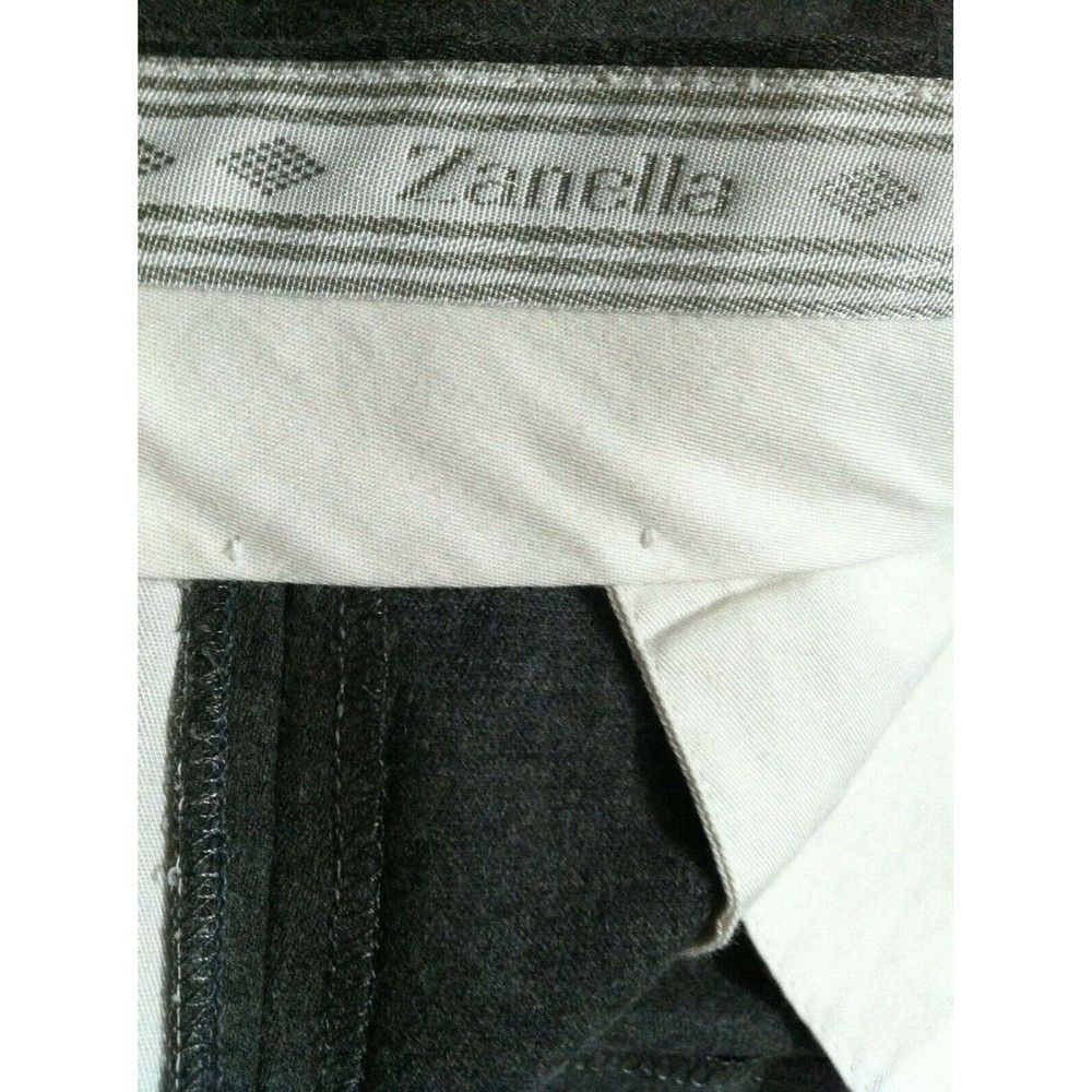 Zanella ZANELLA MENS GRAY 99%WOOL DRESS PANTS SIZE:38/30 Size 38R - 4 Thumbnail