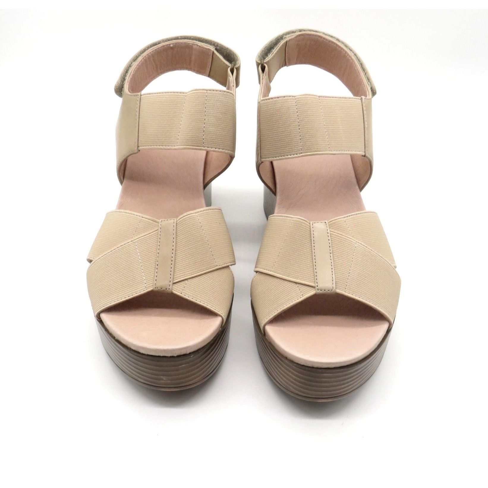 Other NC Women's Tan Wedge Sandals Alecia Size 10 Leather Upper El Size US 10 / IT 40 - 2 Thumbnail