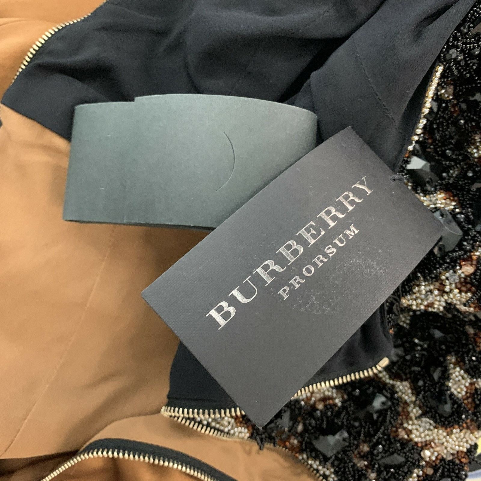 Burberry Prorsum BURBERRY PRORSUM Brown Camel Silk Evening Gown Long Dress Size XS / US 0-2 / IT 36-38 - 9 Thumbnail