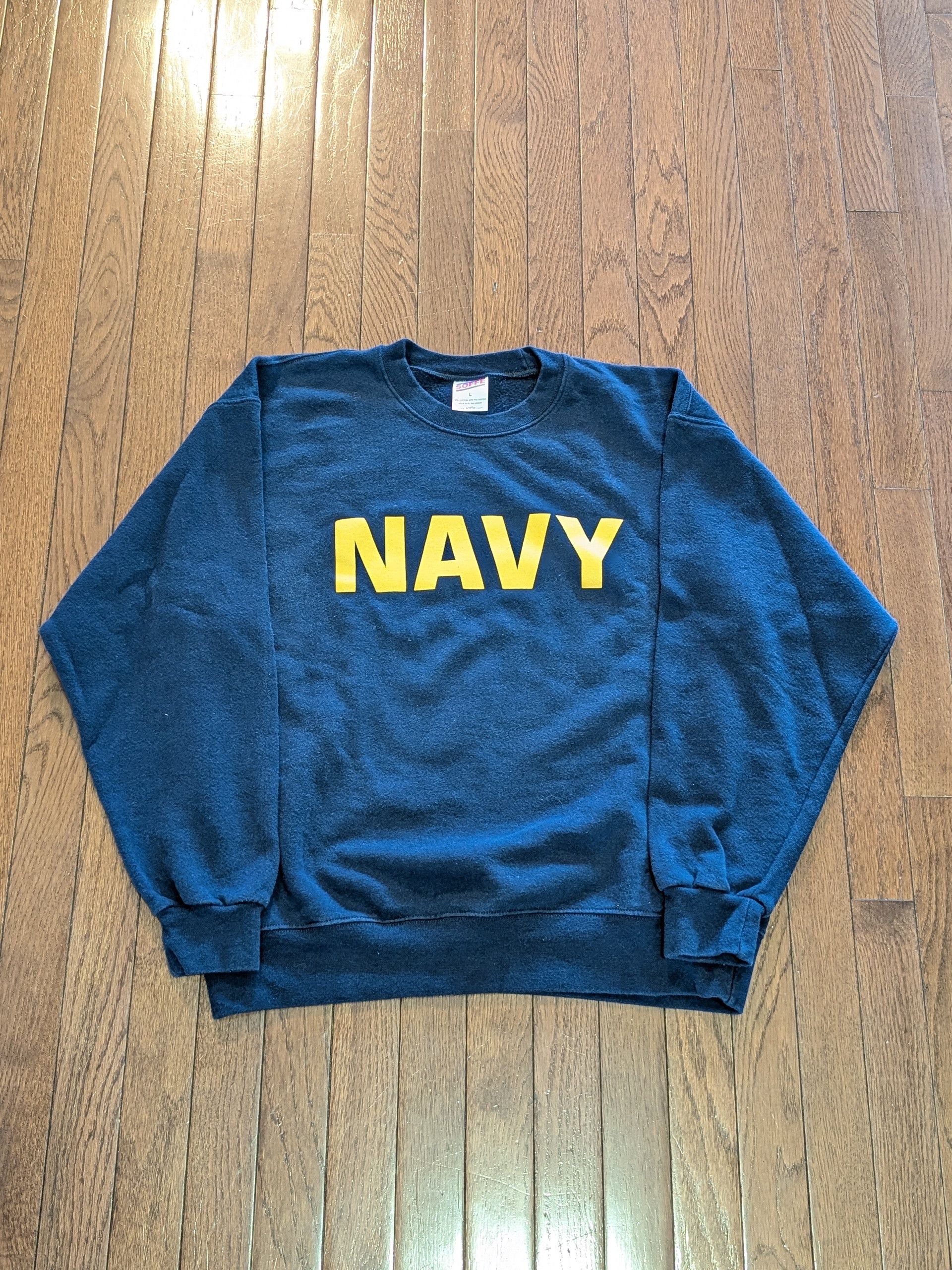 Soffe Vintage Navy Soffe Sweats Crewneck - Size L Size US L / EU 52-54 / 3 - 1 Thumbnail
