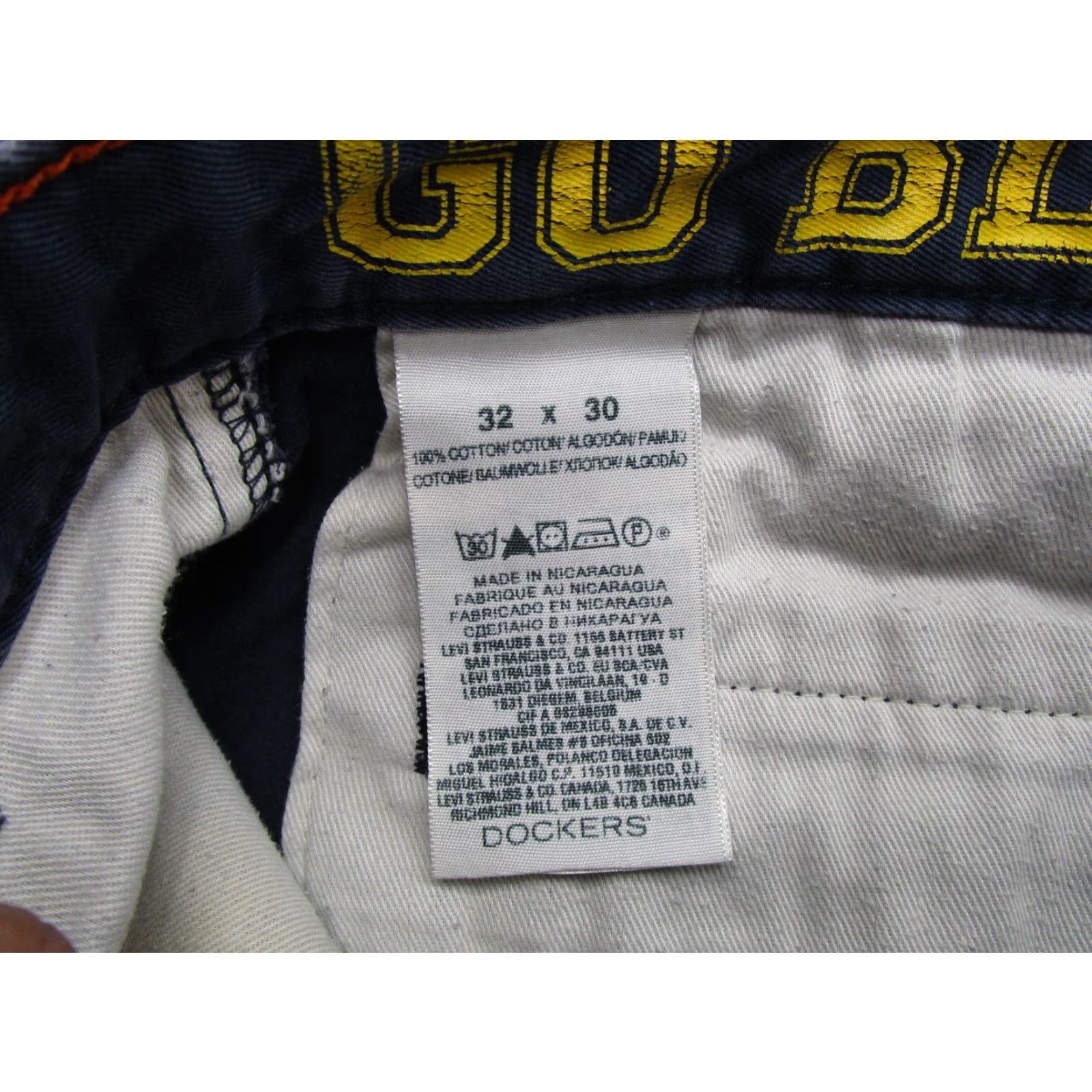 Dockers VTG Dockers Navy Blue University of Michigan Wolverines Pants 32x30 Cotton Khakis Size US 32 / EU 48 - 5 Thumbnail
