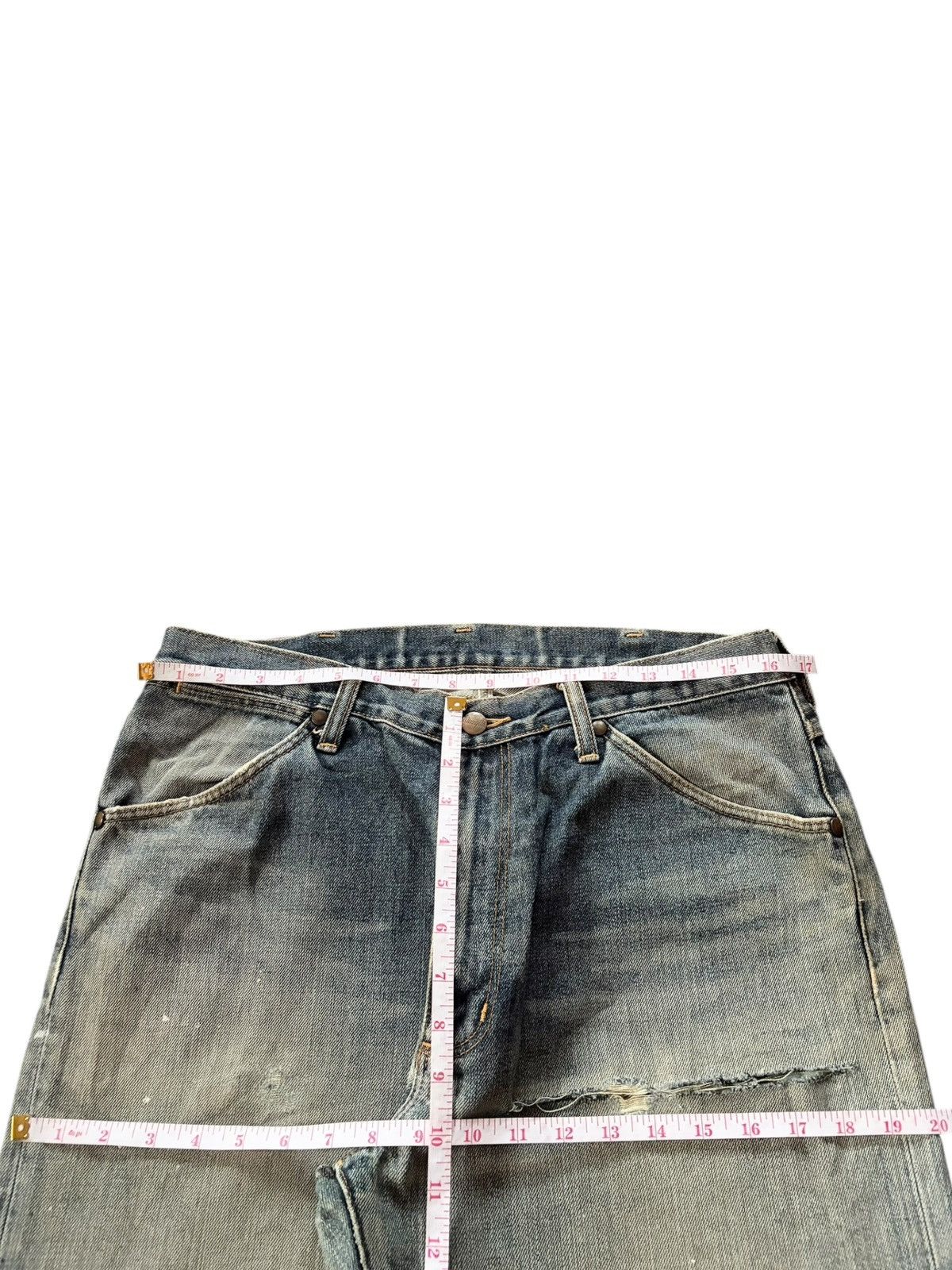 Wrangler Vintage 90s Wrangler Painted Distressed Baggy Jeans Size US 32 / EU 48 - 6 Thumbnail