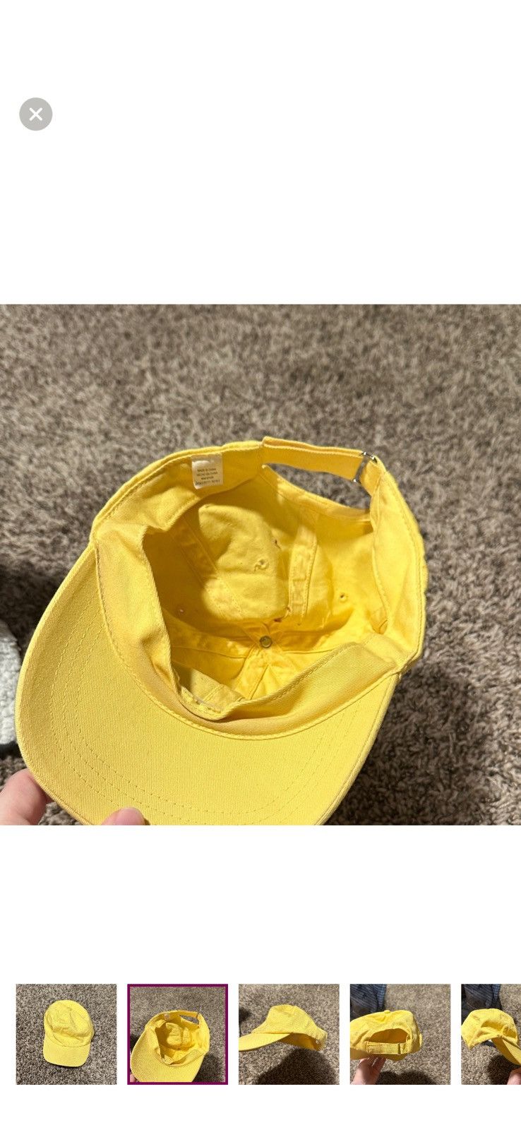 Other Yellow baseball hat Size ONE SIZE - 2 Thumbnail