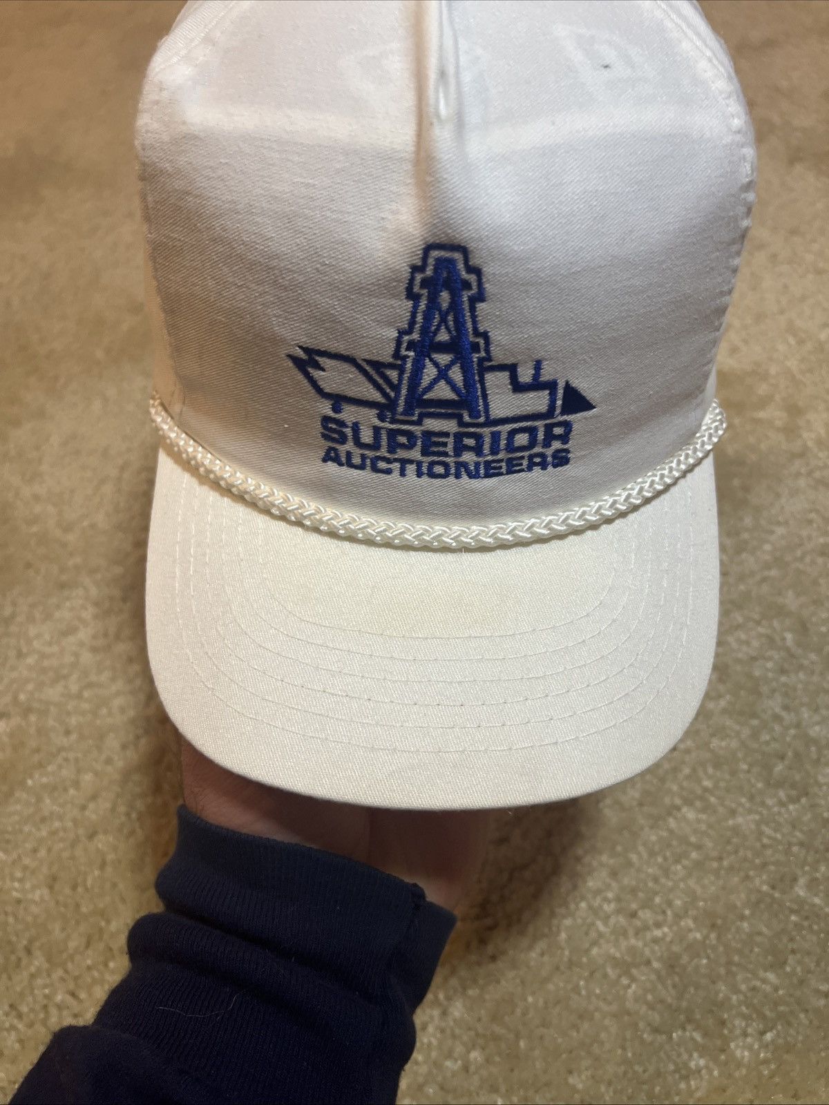 Vintage Vintage Superior Auctioneers Trucker Hat Adjustable Oilfield Size ONE SIZE - 2 Thumbnail