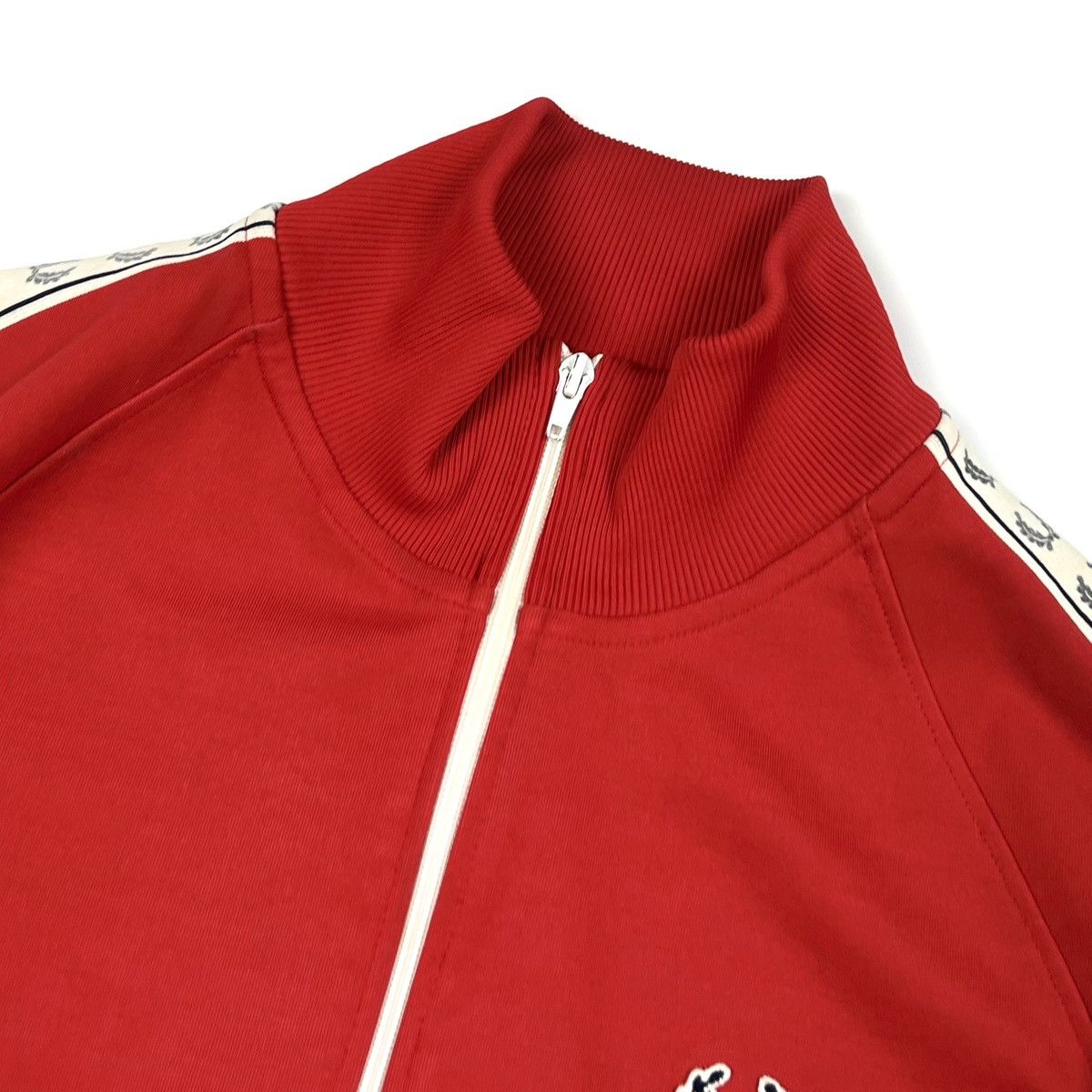 Fred Perry × Vintage Vintage Fred Perry Striped Logo Zip Track Jacket Windbreaker Size US M / EU 48-50 / 2 - 5 Thumbnail