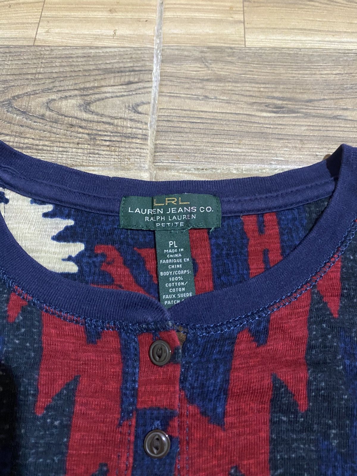 Designer × Polo Ralph Lauren × Vintage POLO RALPH LAUREN AZTEC LONG SLEEVE TEE Size ONE SIZE - 5 Thumbnail