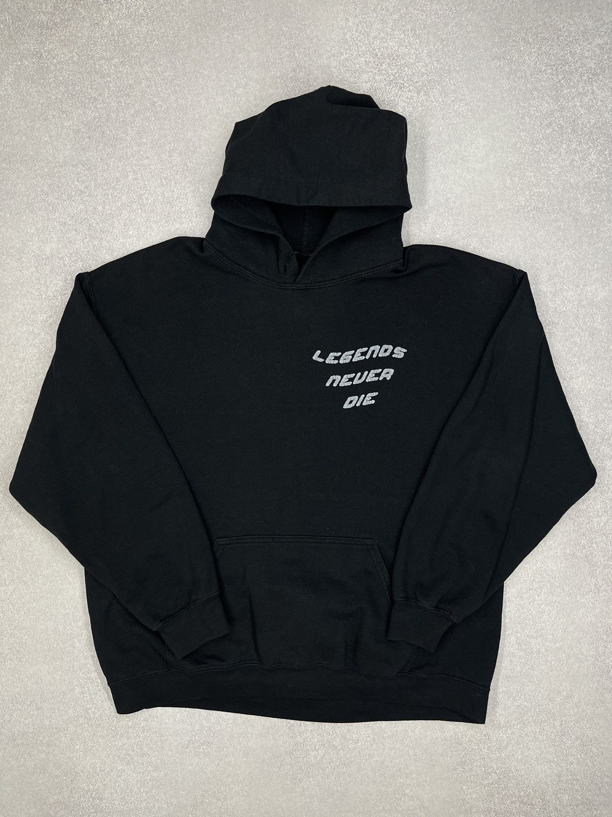 Rap Tees × Vintage Vintage Juise World Legends Never Die Black Hoodie Y2K Size US L / EU 52-54 / 3 - 6 Thumbnail