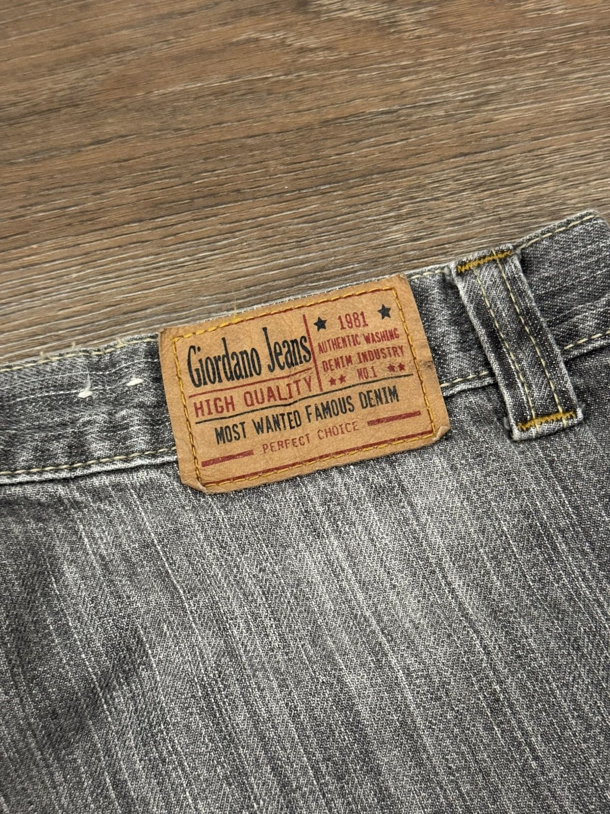 Giordano Vintage 90s Giordano Jeans Authentic Grey Wash Denim Size US 31 - 9 Thumbnail