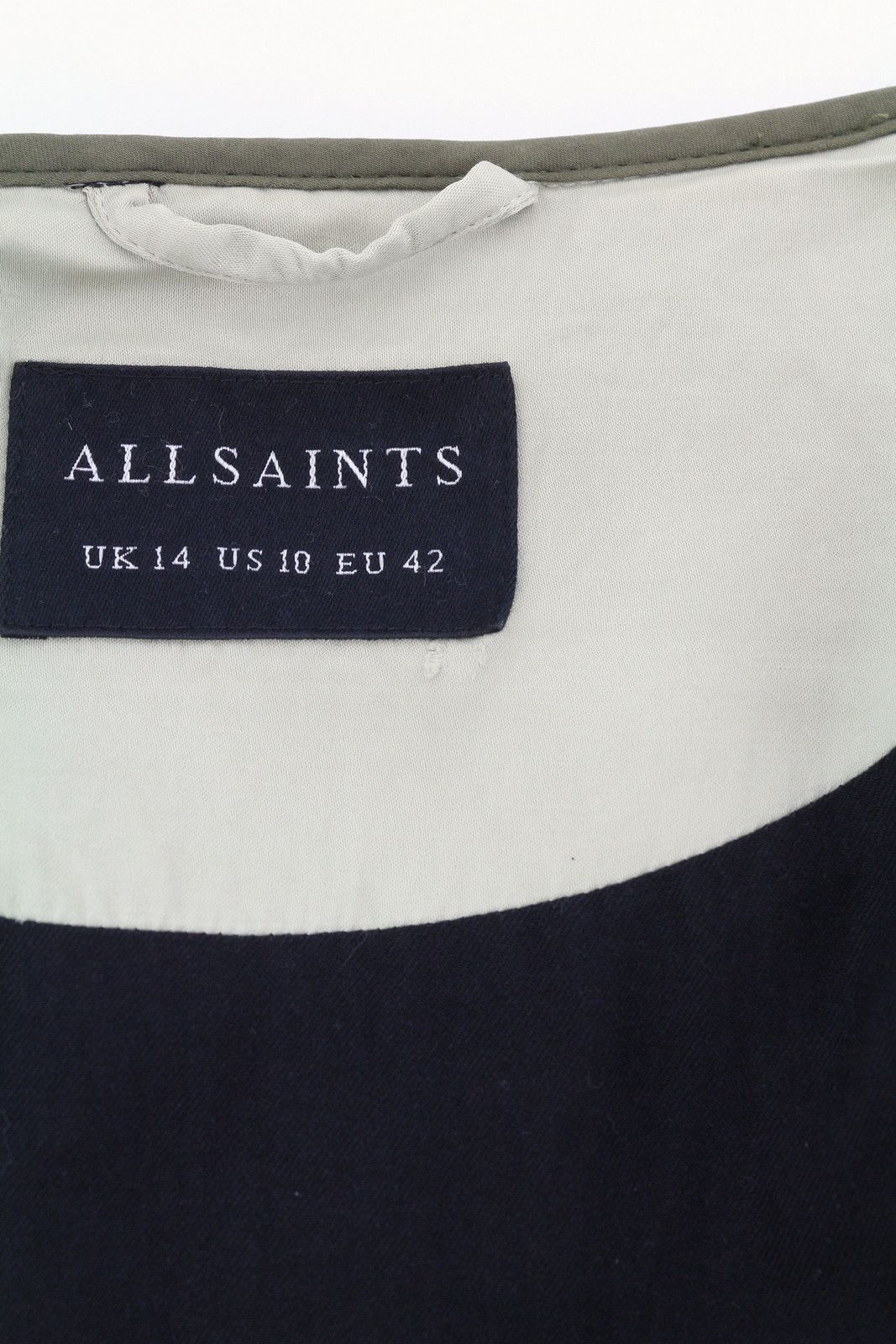 Allsaints Foxi Liner EU42 Green Quilted Button Crew Neck 86742 Size XL / US 12-14 / IT 48-50 - 10 Thumbnail