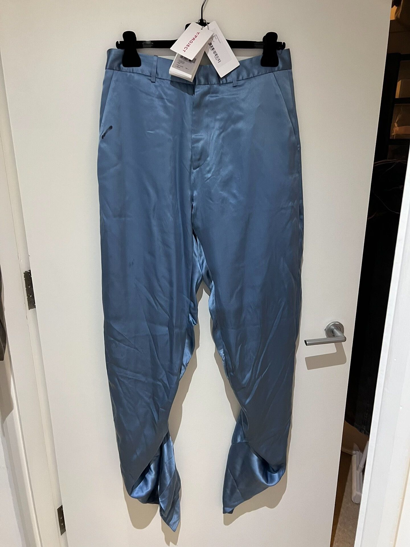 Yohji Yamamoto y project Wrinkled Layered Silk Pants Size US 31 - 1 Thumbnail