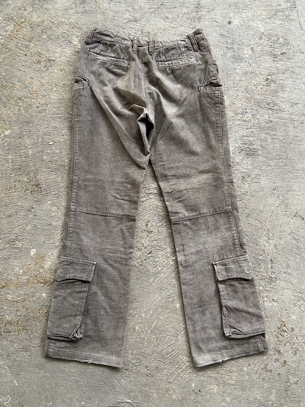 RIPVANWINKLE 2000s Archived Rip Van Winkle - Japanese Flared Cargo Pants Size US 30 / EU 46 - 9 Thumbnail