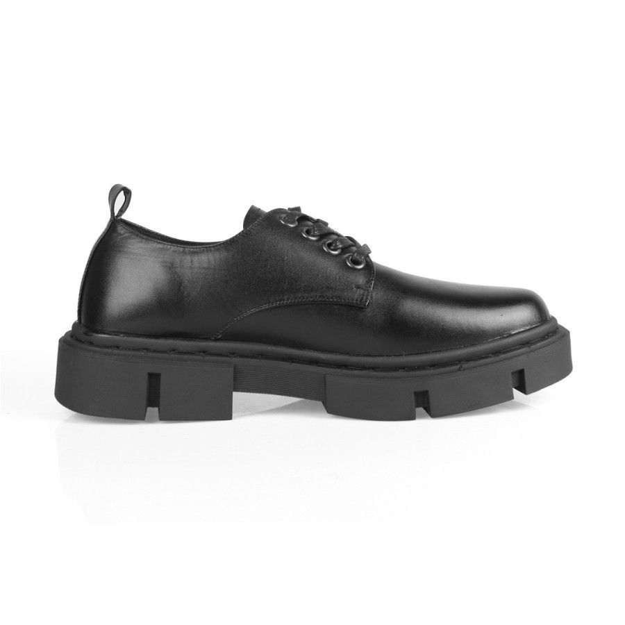 Designer × Genuine Leather Azco Rhino Derby Chunky Black Leather Size US 10 / EU 43 - 3 Thumbnail