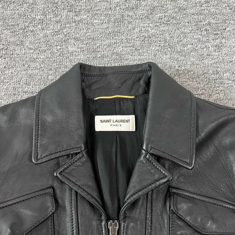 Saint Laurent Paris Saint Laurent Paris Motorcycle Leather Jacket Size XS / US 0-2 / IT 36-38 - 5 Thumbnail
