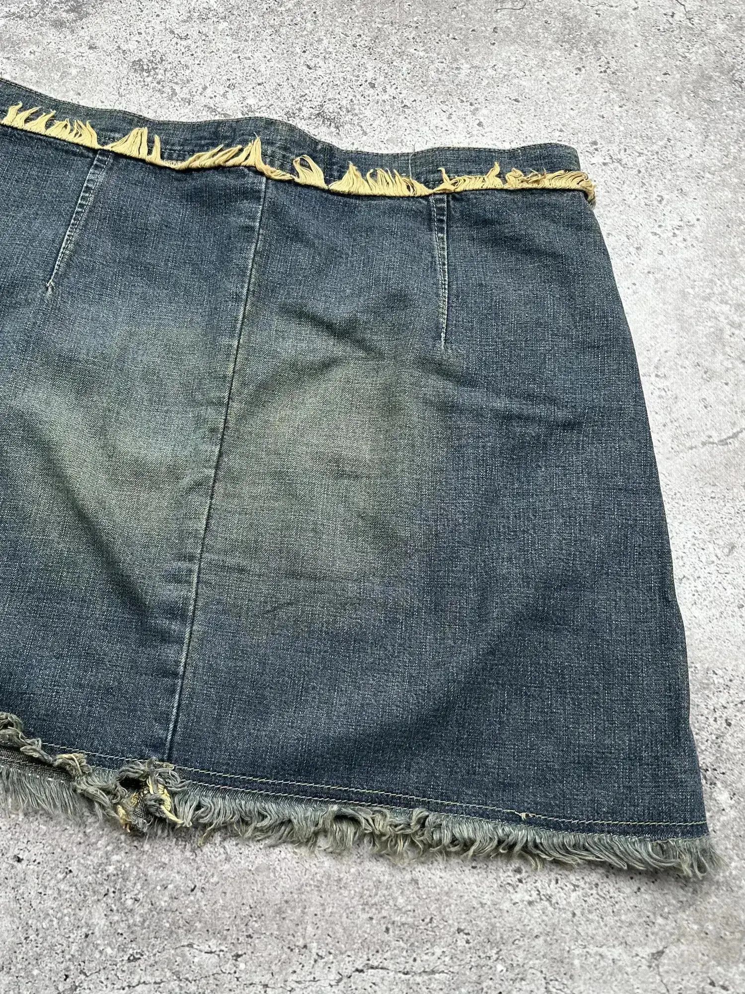 Japanese Brand Vintage Faded Mini Skirt C438(V256)(E8) Size 30" / US 8 / IT 44 - 6 Thumbnail