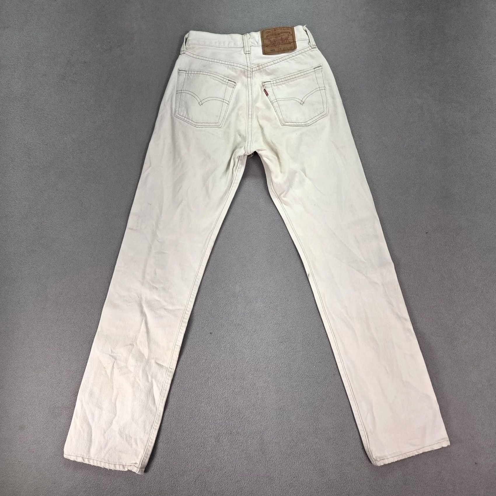 Levi's VINTAGE Levi's 501 Jeans Womens White Button Fly 20x27 90s Fits Regular High Rise Denim 100% Cotton United States Womens Size 42" / US 20 - 2 Thumbnail