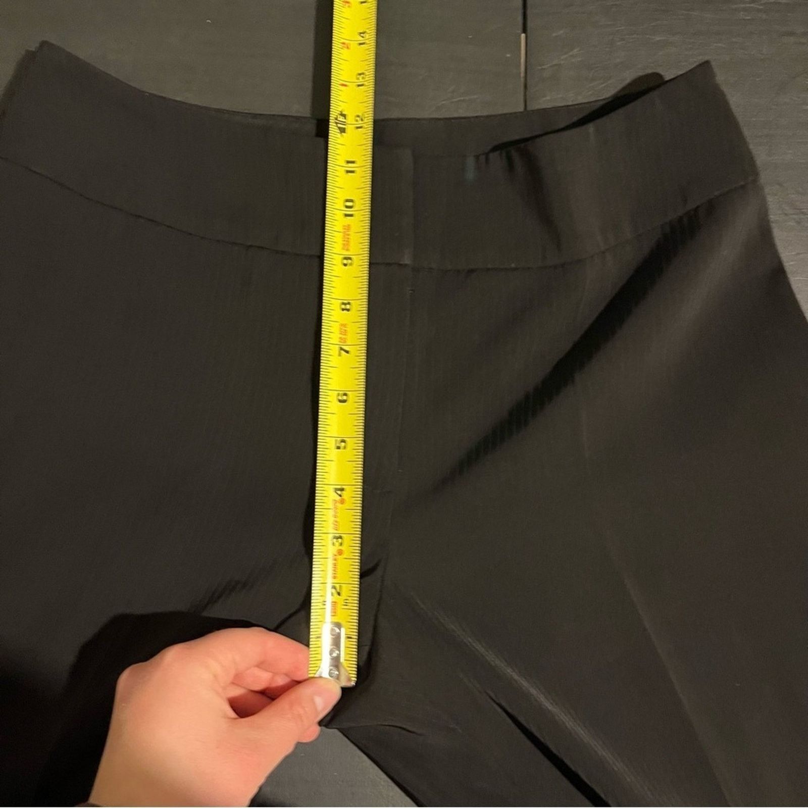 Kasper Kasper Suit Black Pinstripe Jacket 3 Button Straight Leg Size M / US 6-8 / IT 42-44 - 14 Thumbnail