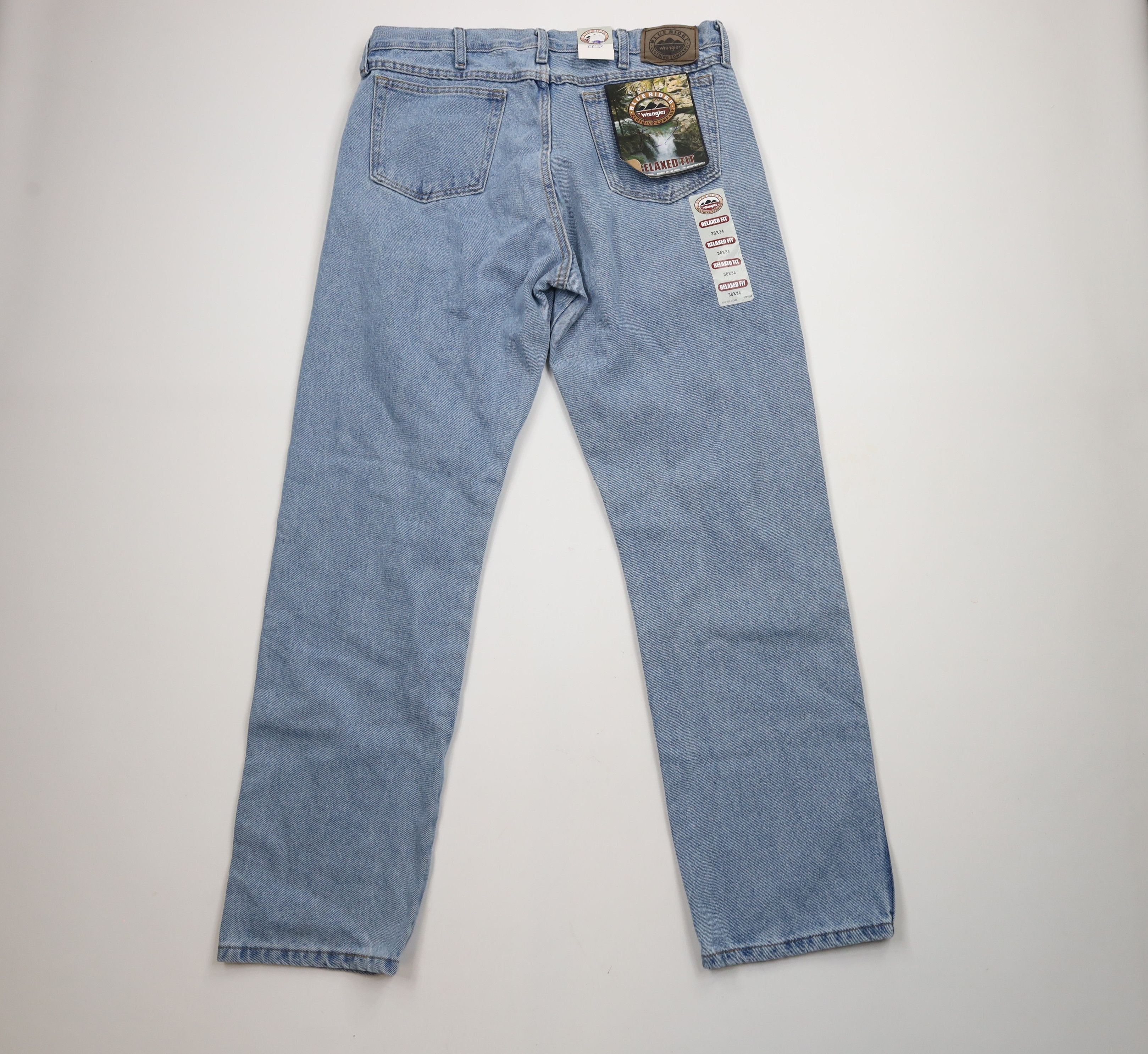 Vintage × Wrangler Deadstock Vintage Y2K Wrangler Fit Denim Jeans Blue Cotton Size US 36 / EU 52 - 7 Thumbnail