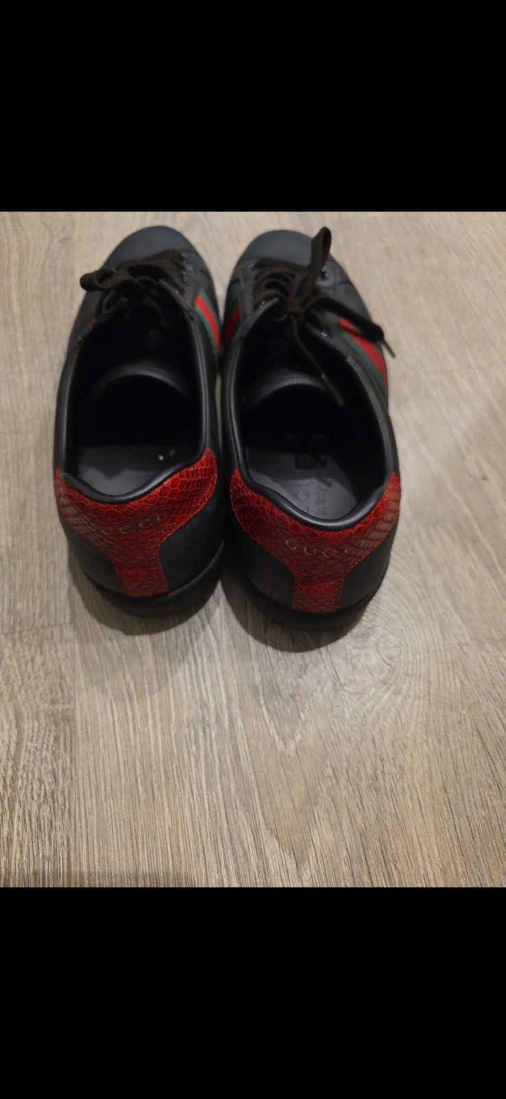 Gucci Gucci Ace Sneakers – black /Green – Size 8.5 Great Condition Size US 8.5 / EU 41-42 - 4 Thumbnail