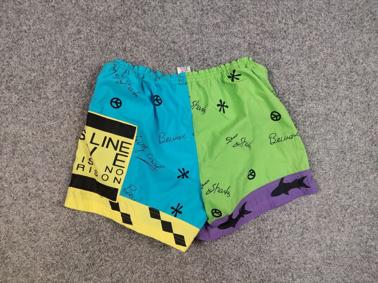 Adidas Rare Vintage 90s Adidas Line Wave There Multi Logo Shorts Size US 34 / EU 50 - 7 Thumbnail