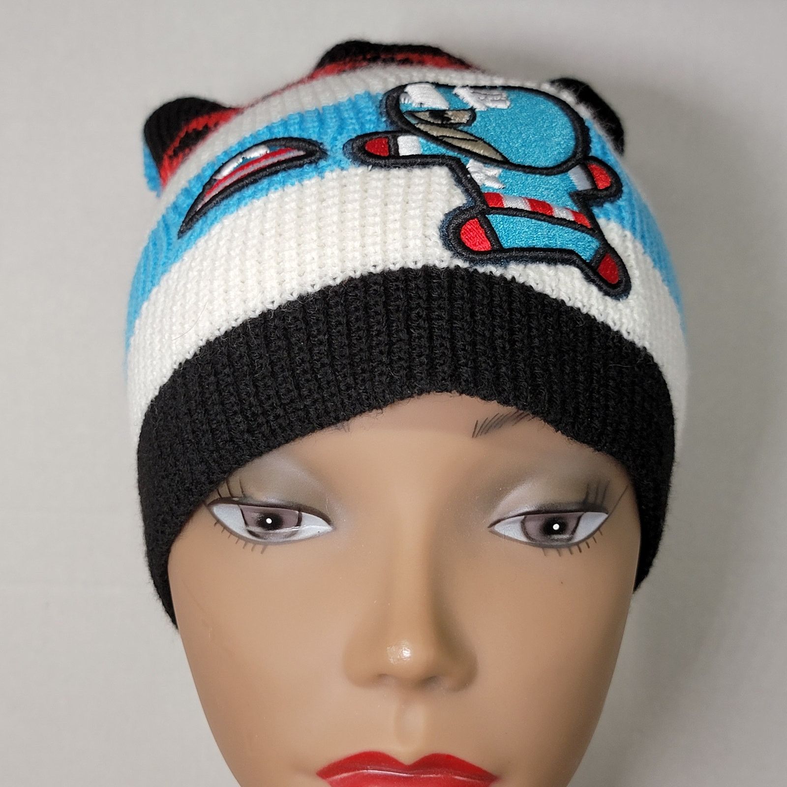 Marvel Comics Marvel Knit Captain America Beanie w/ Single Pom Pom - OSFM Size ONE SIZE - 2 Thumbnail