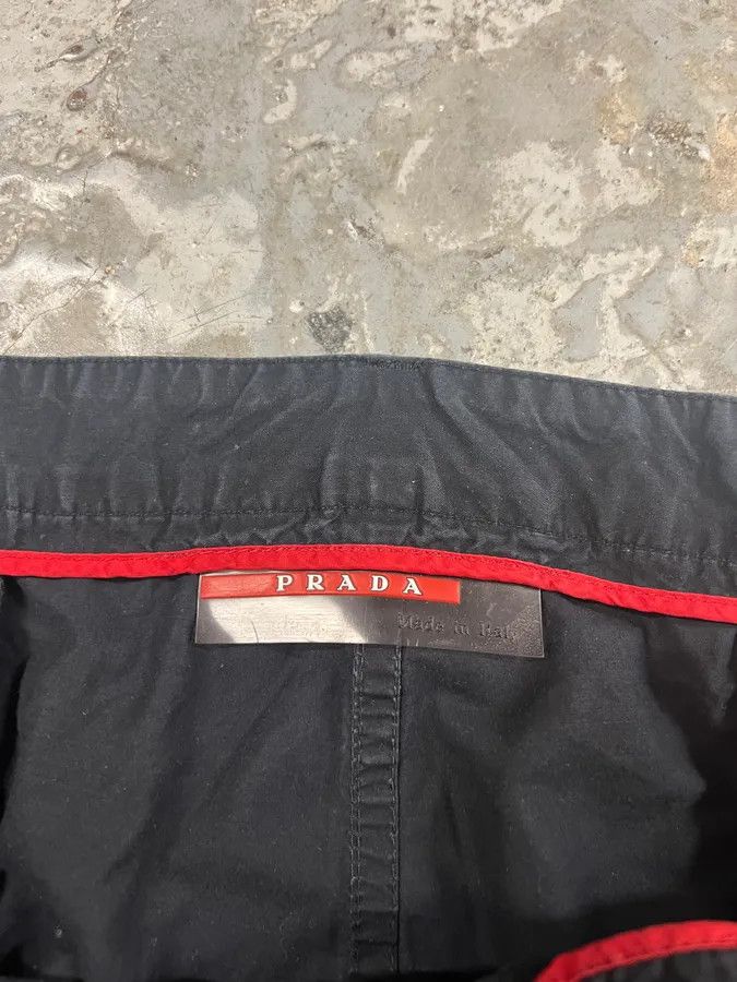 Prada × Vintage 2000s Prada Navy Track Cargo Pants Size US 37 - 4 Thumbnail