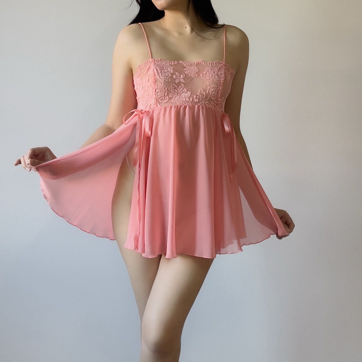 Victoria's Secret Victoria’s Secret Pink Chiffon Slip Dress (XS–S) Size S / US 4 / IT 40 - 1 Thumbnail