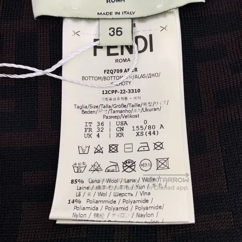 Fendi Fendi Black monogram all-over print double-sided pencil sk Size 42" / US 20 - 7 Thumbnail