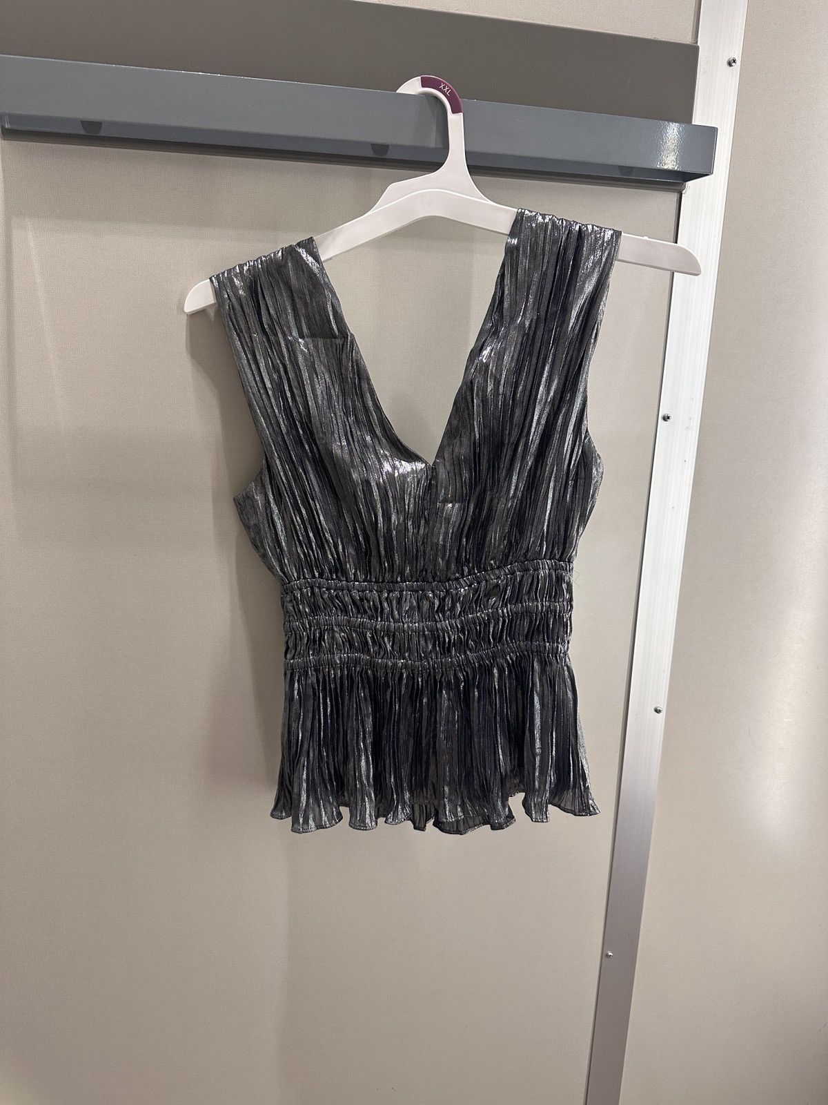 Ramy Brook NWT Ramy brook Metallic Grey exclusive Burgam top/S Size XS / US 0-2 / IT 36-38 - 6 Thumbnail
