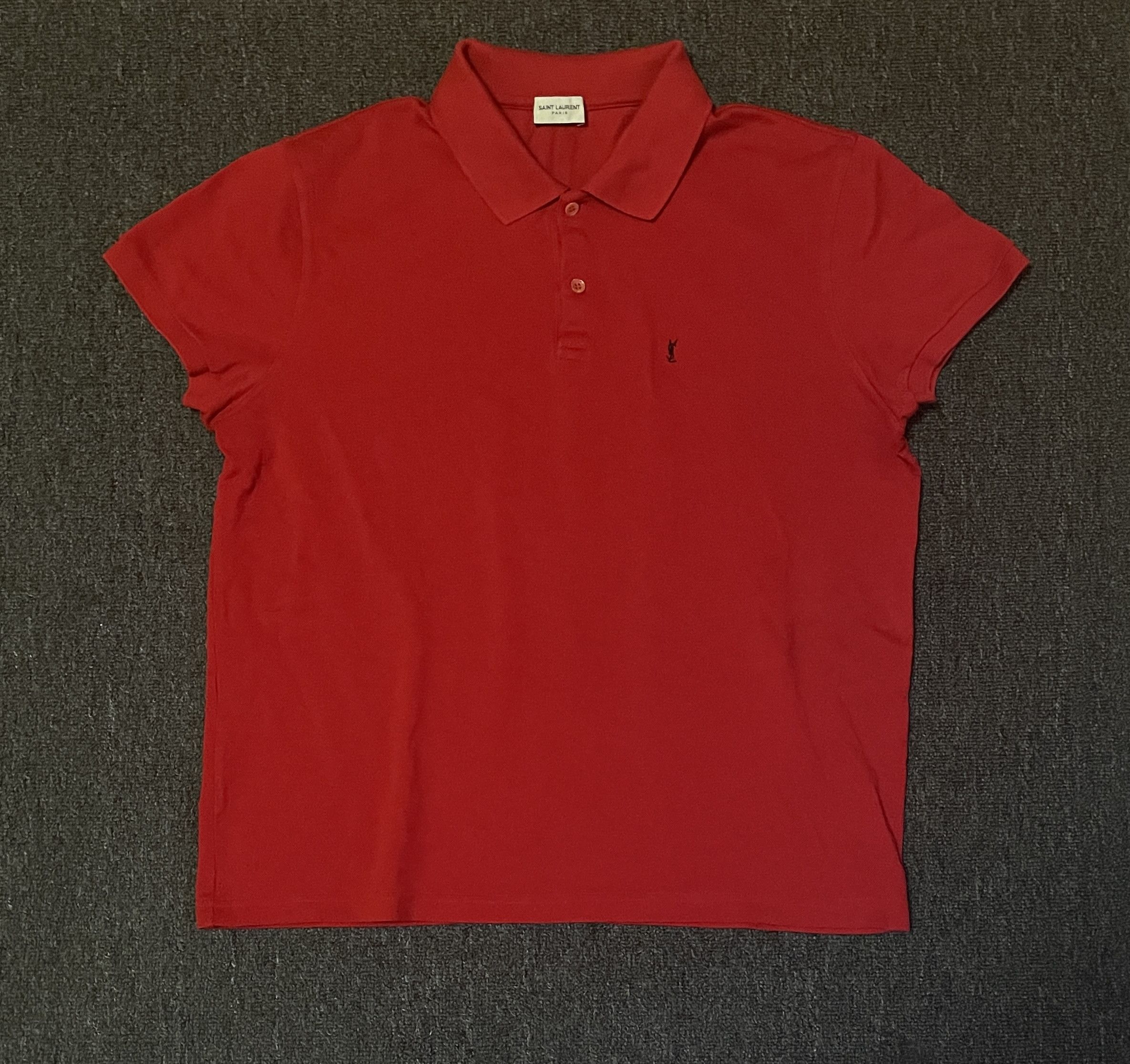 Saint Laurent Paris Saint Laurent red polo shirt size XXL Size US XXL / EU 58 / 5 - 1 Thumbnail