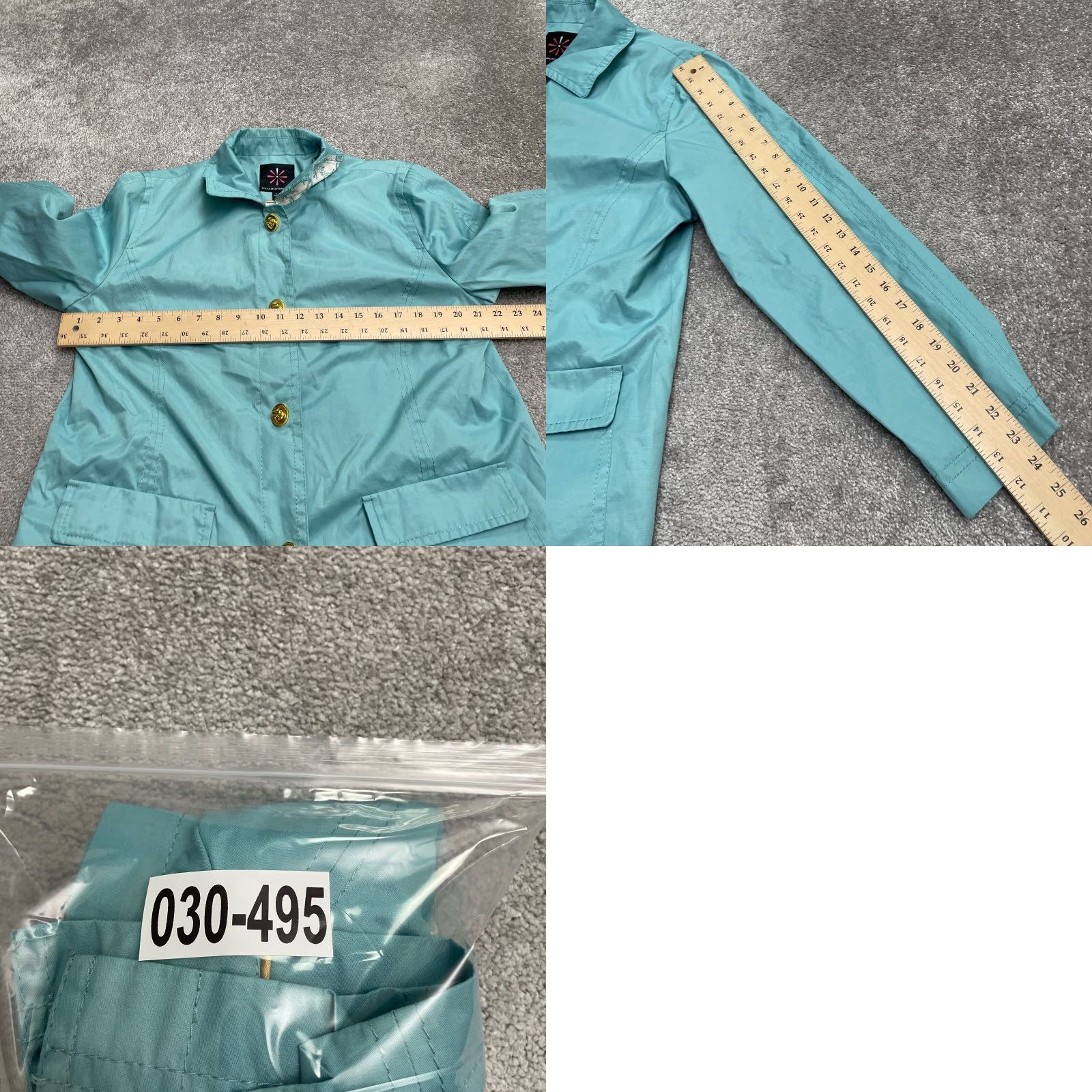 Old Navy Isaac Mizrahi Live Peacoat Jacket Womens Large Green Button Down Size L / US 10 / IT 46 - 9 Thumbnail